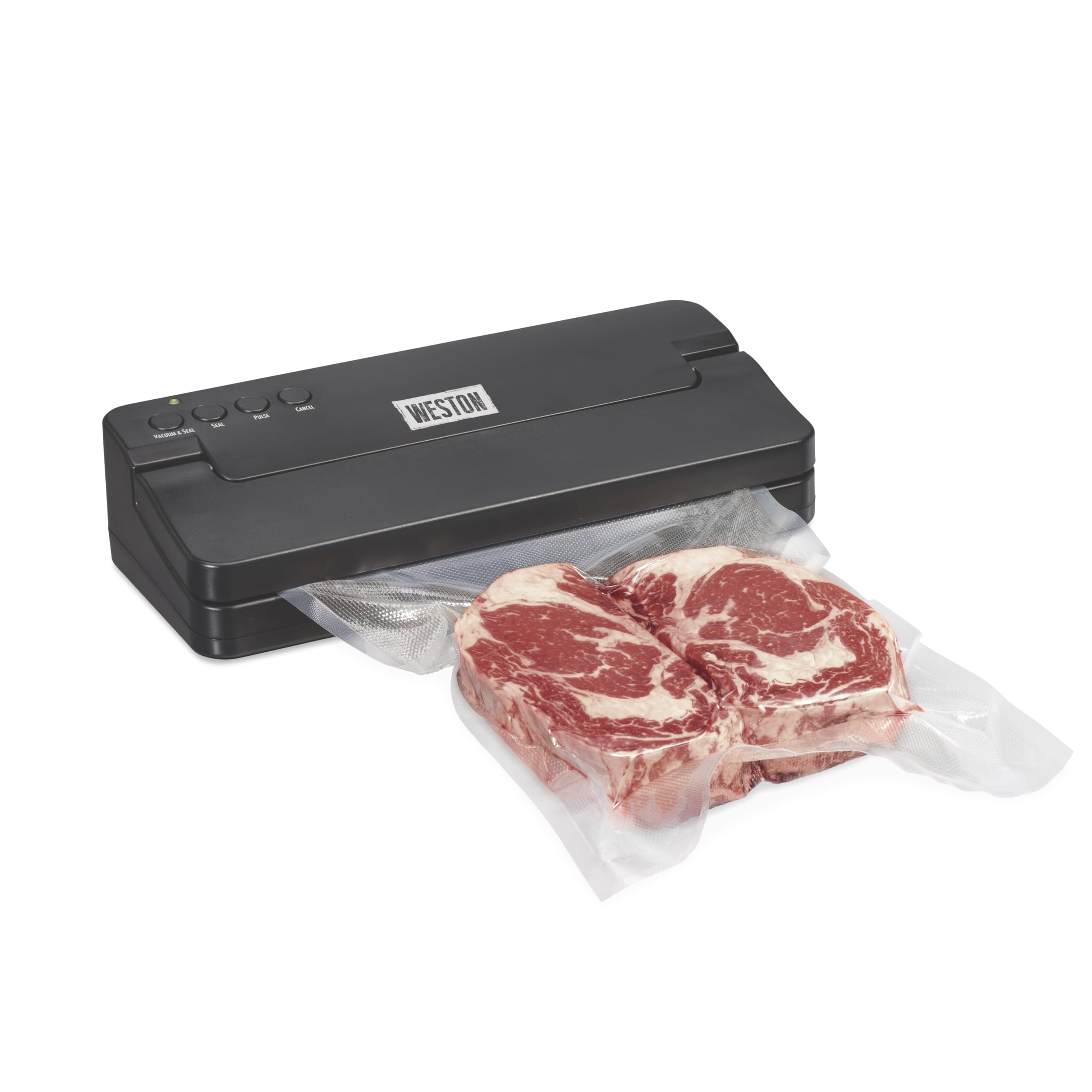 Weston Compact Food Vacuum Sealer Machine, Powerful 23    Hg Pump, For bags Up To 11    Wide, 100 Watts, Corner Guides for Easy