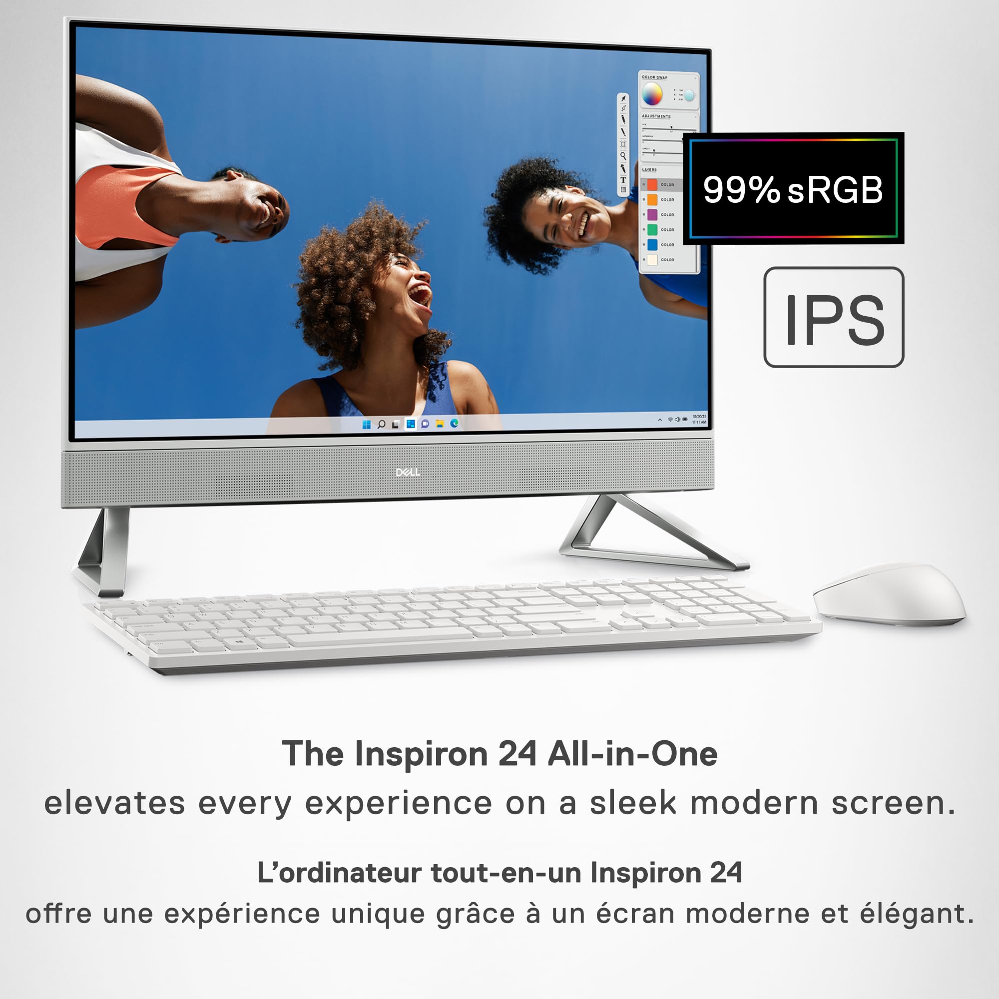 Dell Inspiron 5420 All In One desktop   23.8 inch FHD 60 Hz Display, Core i5 1335U Processor, 16GB DDR4 RAM, 1TB SSD, Intel Iris Xe Graphics, Windows 11 Home, Premium Support & Dell Migrate   White