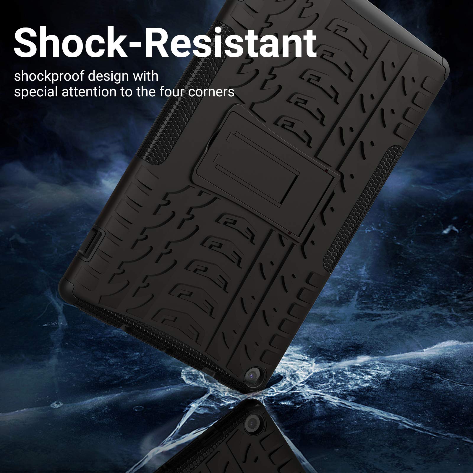 Roiskin Kickstand Case 2 Layer Heavy Duty Shockproof Kids Cover For 2019/2017 Release Tablet 10 & 10 Plus Case 9Th/7Th Generatio