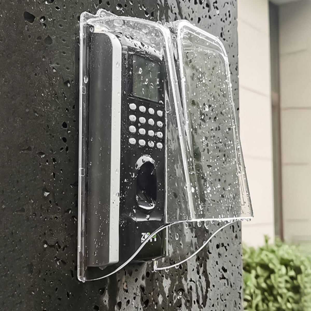 Aunmas Doorbell Cover, Transparent Plastic Fingerprint Lock Water For Ring Chime Video Doorbell Door Lock Protective, Rain Cover