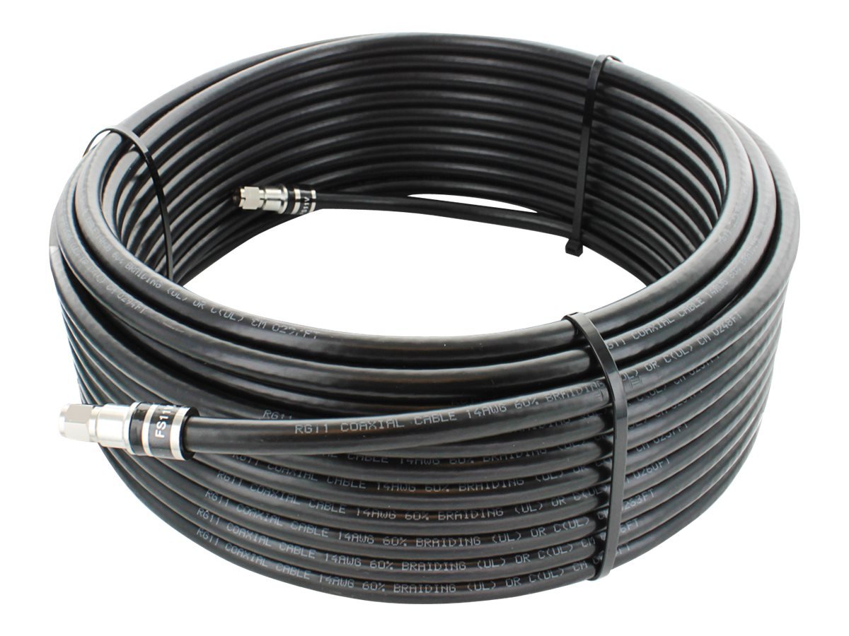 75 RG11 Coax F Male FMale Blk