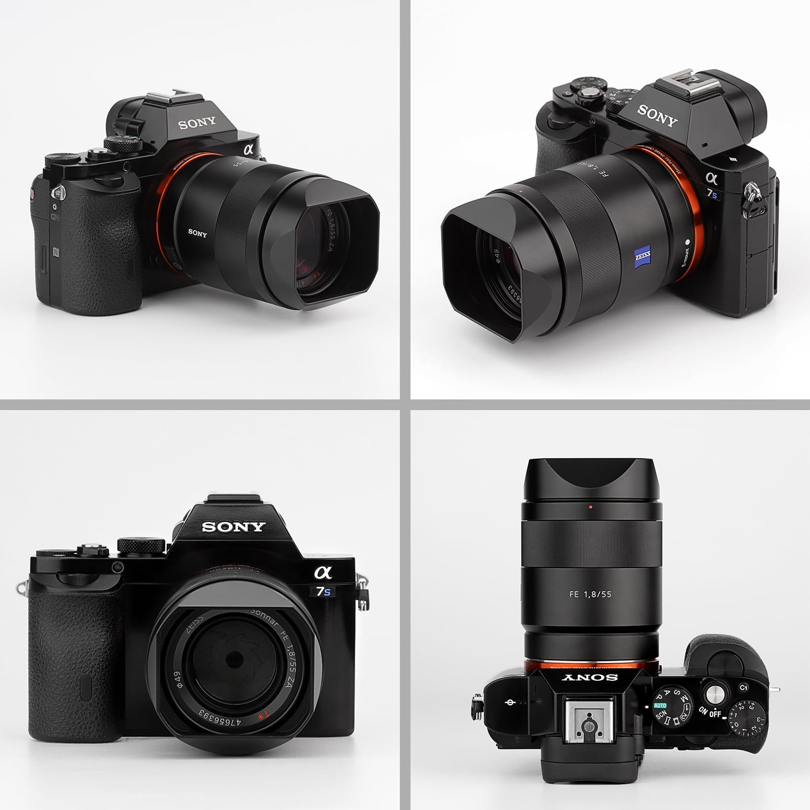 Haoge Lh Rx1B Square Metal Bayonet Lens Hood Shade For Sony Rx1 Rx1R Rx1Rii Rx1M2 And Fe 35Mm F2.8 55Mm/F1.8 E Mount Lens