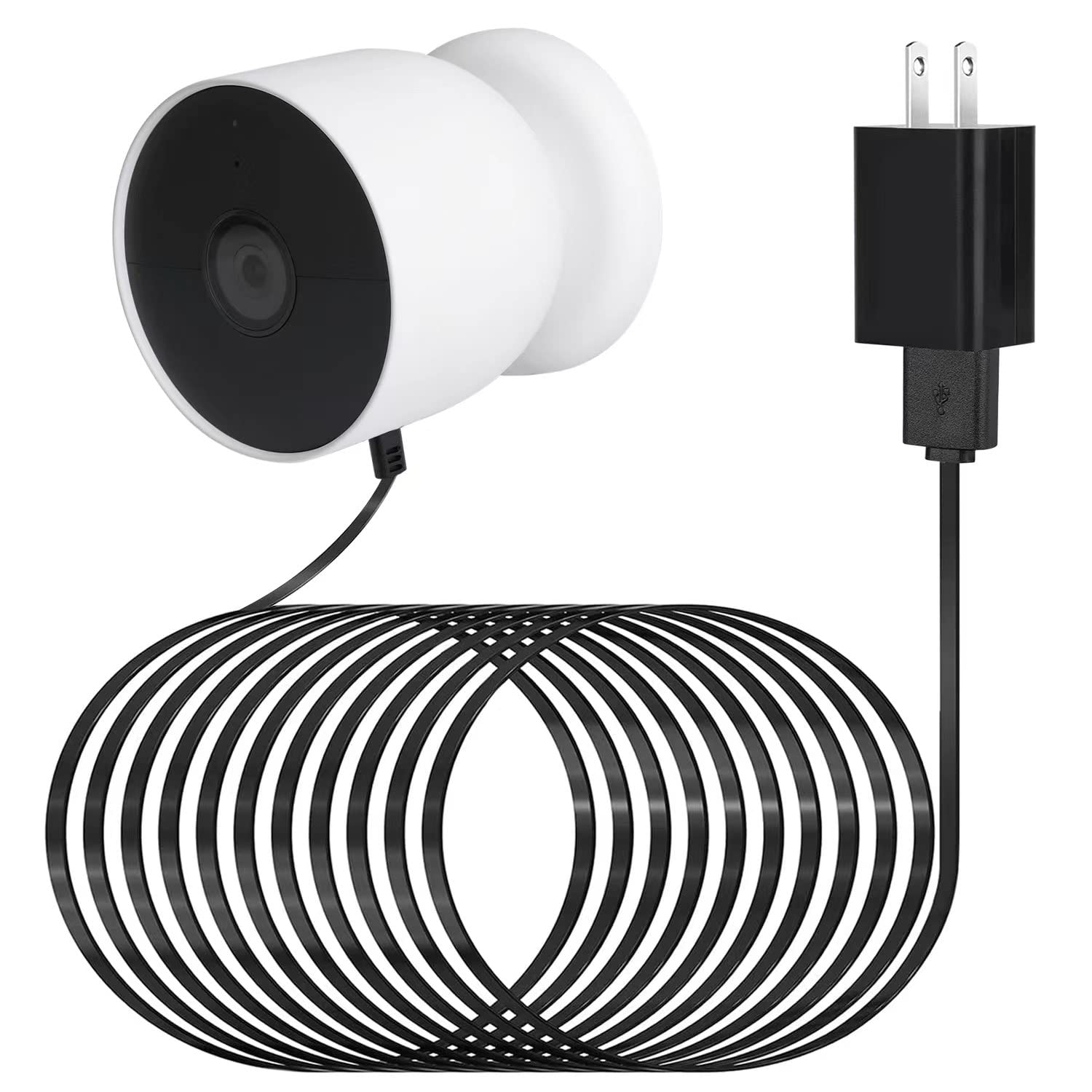 Wochel Power Cable Compatible With Google Nest Cam Outdoor Or Indoor, Battery, 30Ft/9.1M Weatherproof Outdoor Cable Continuously