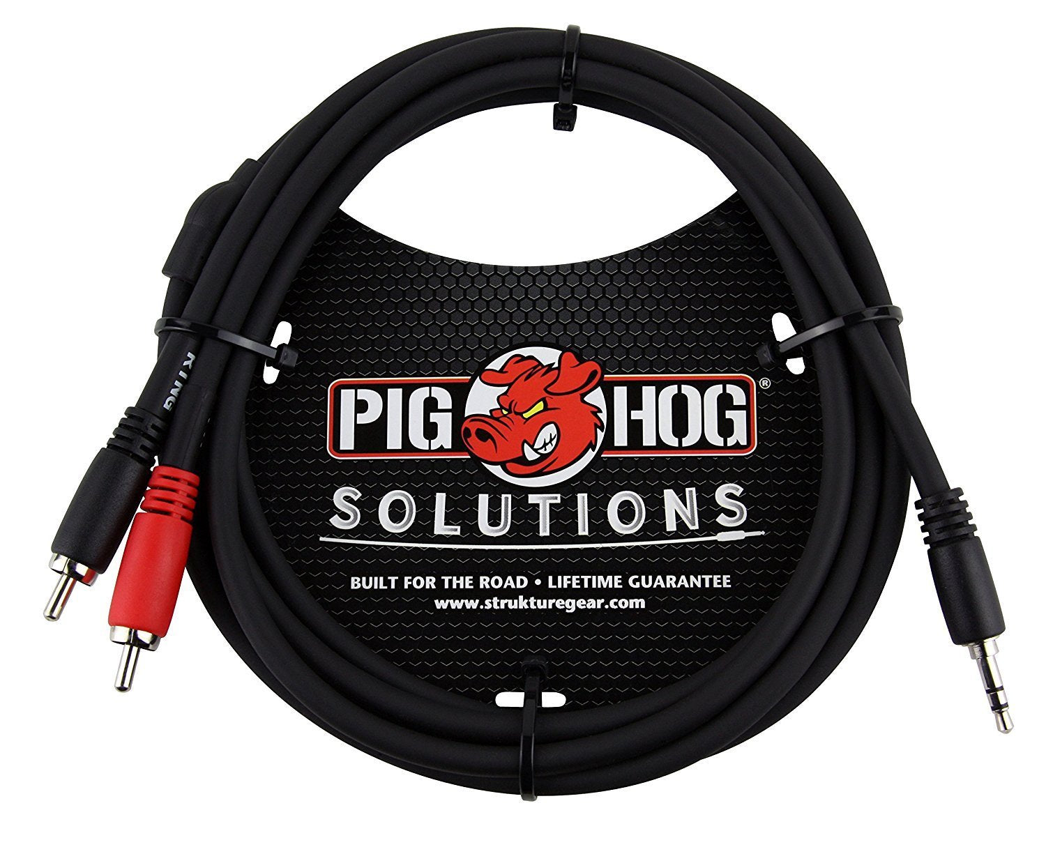 Pig Hog Pb S3R03 3.5 Mm To Dual Rca (Male) Stereo Breakout Cable, 3 Feet