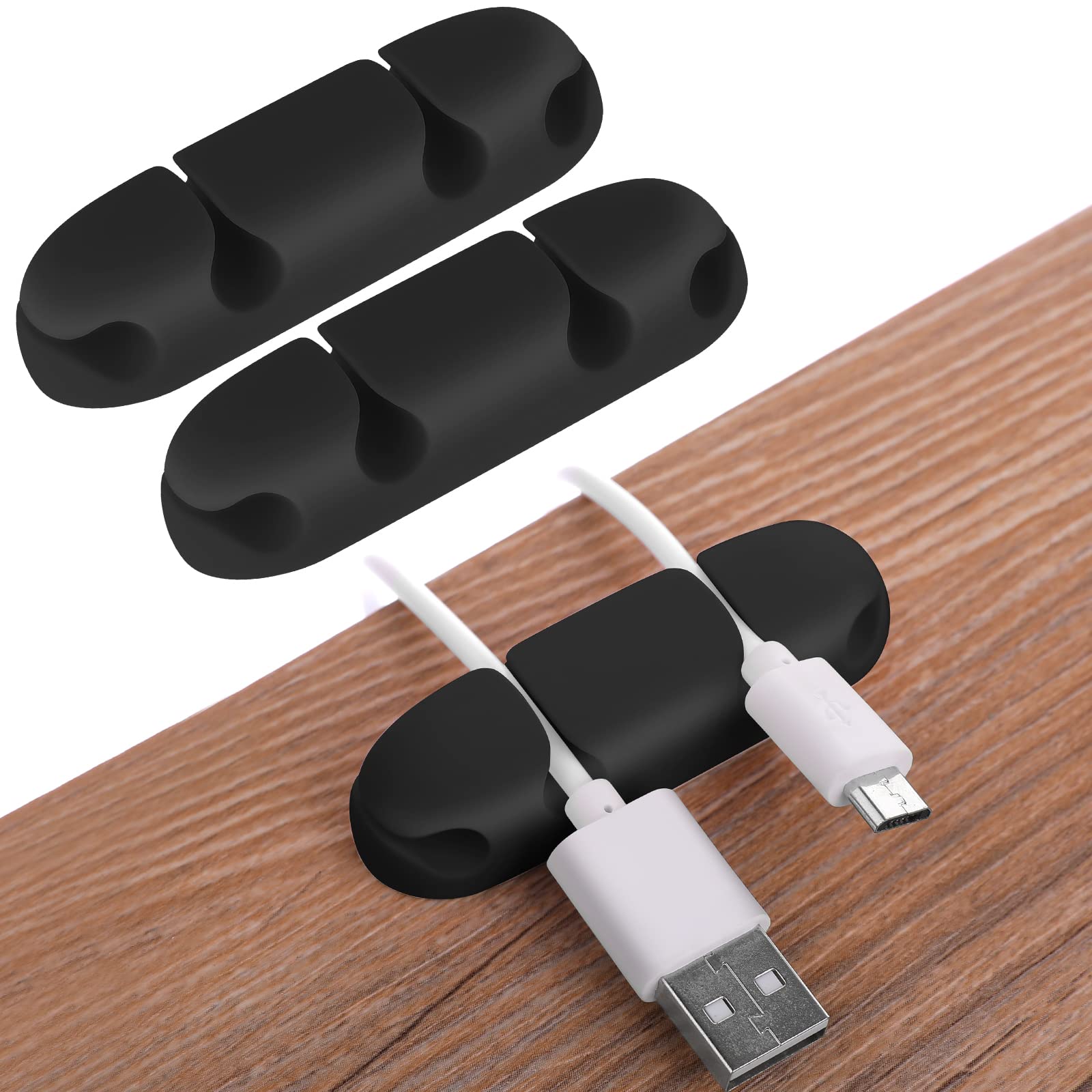 Wllhyf Cable Clips 3Pcs Cord Wire Organizer Cable Management Holders 4 Hole Silicone Cable Harness Usb Charging Accessory Cable