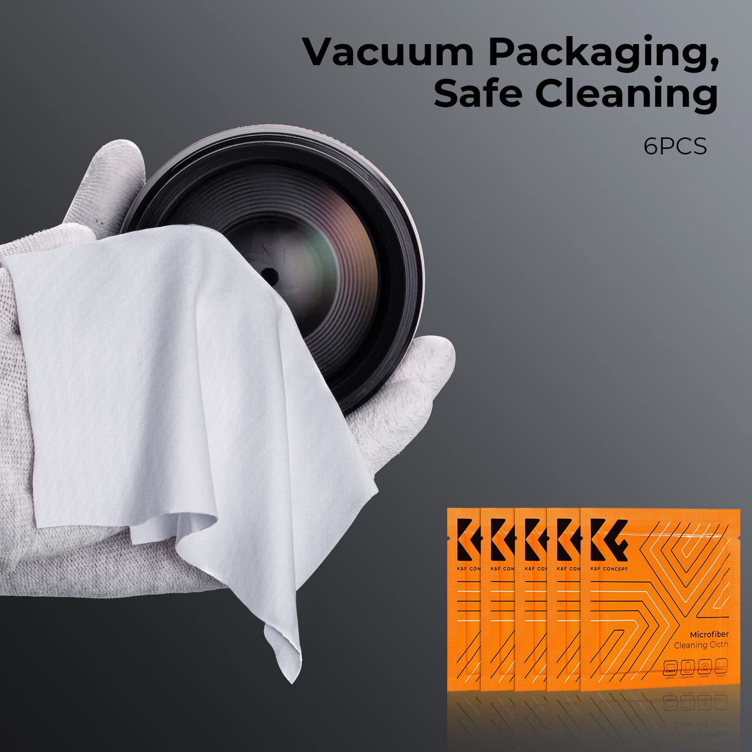 K&F Concept 23-in-1 Camera Lens Cleaning Kit DSLR Filter Replaceable Pen Air Blower Microfiber Orange