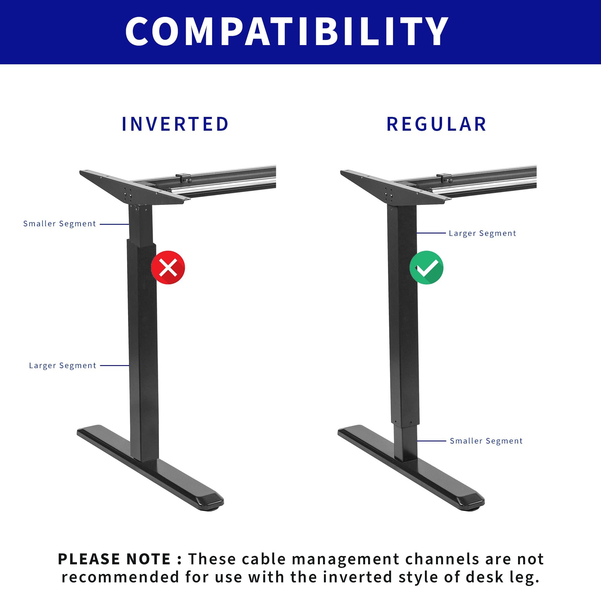 VIVO Steel Magnetic 14 inch Cable Management Channel for Under Desk Leg, No Drill Cord Organizer for Home Office, Black, DESK AC01 1MB