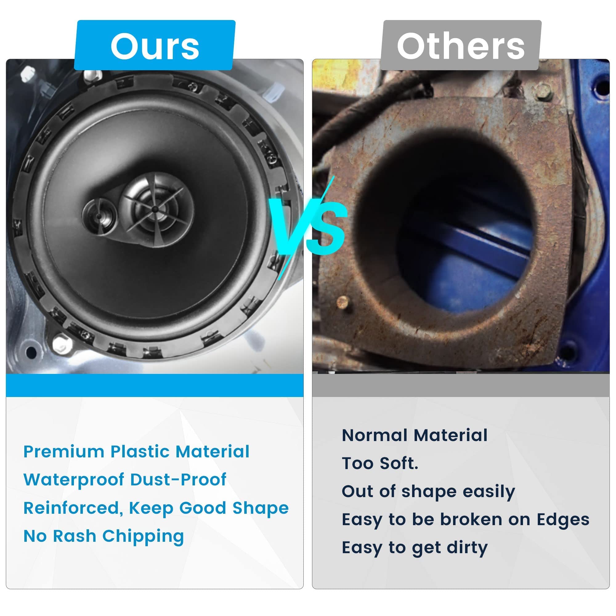 Nuith Door Speaker Adapter Bracket Speaker Harness Compatible With Nissan Sentra/Murano 2000 2019, Titan 2004 2019, Kia K2 2011