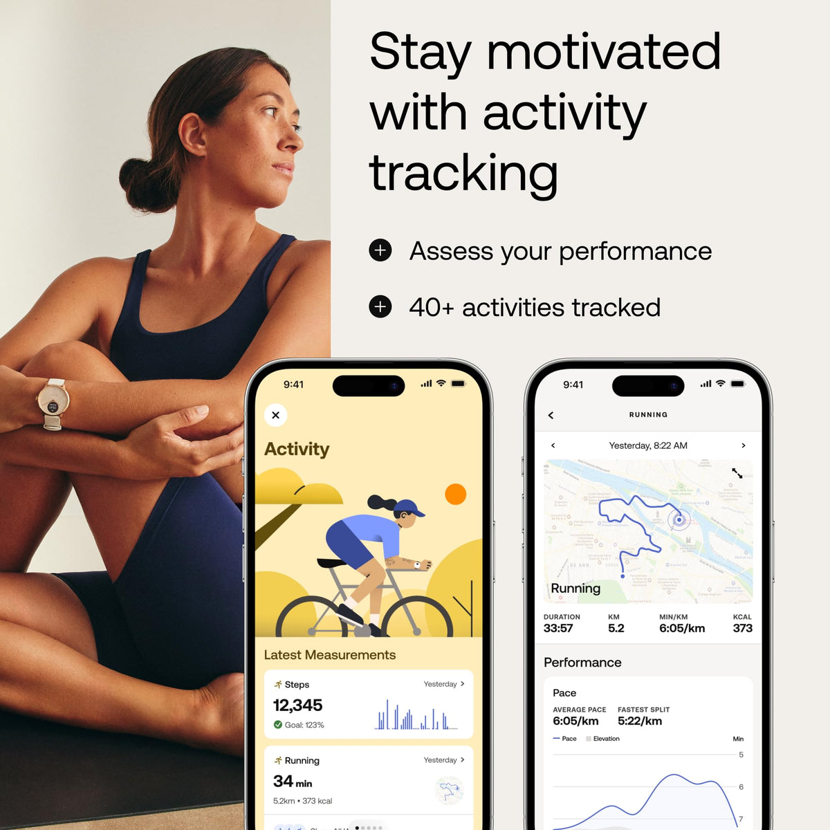 Withings Scanwatch Light Hybrid Smartwatch, 24/7 Heart Monitoring, Act ...