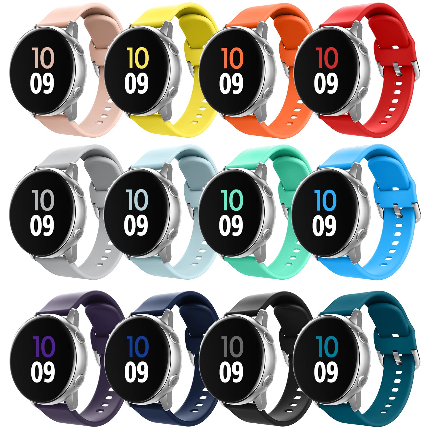 Compatible For Samsung Galaxy Watch Active 2 Band 44Mm 40Mm Women Men,20Mm Smart Watch Band For Galaxy Watch 4 Band 44Mm 40Mm,Ga