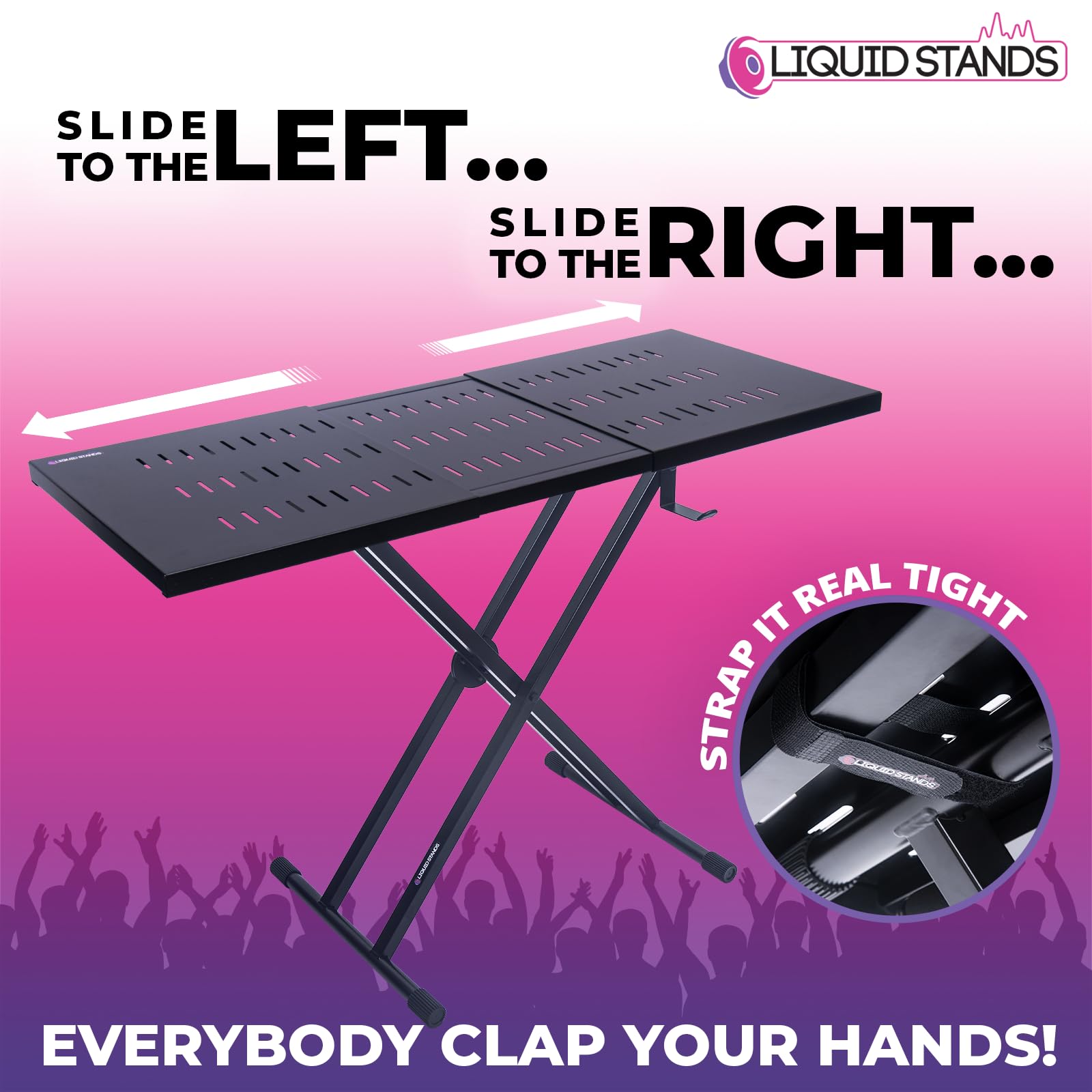 Liquid Stands Expandable Dj Table Stand Portable Audio Mixer Stand   Dj Stand For Laptop & Controller   Midi Keyboard Stand & Sy