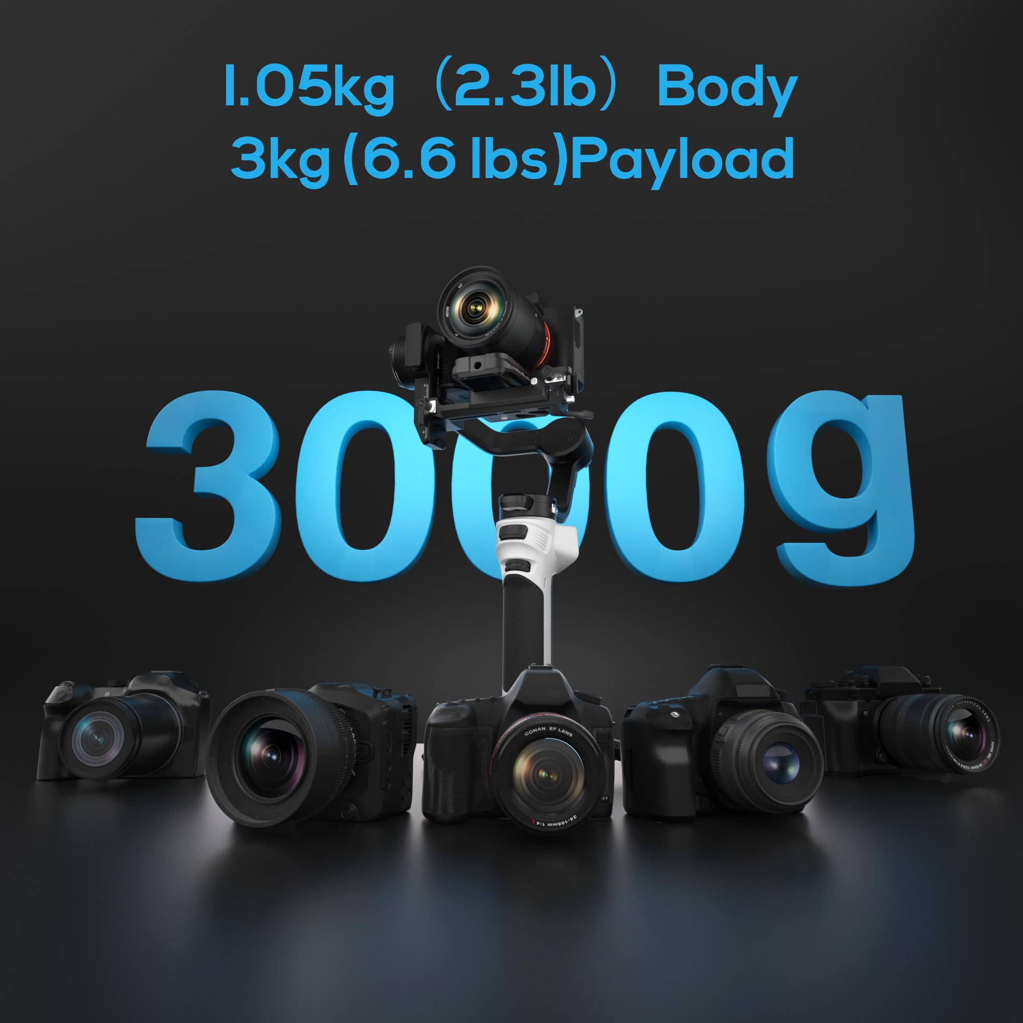 Zhiyun Cinepeer Weebill 3E[Official], 3-Axis Lightweight Gimbal Stabilizer For Dslr & Mirrorless Camera Canon/Sony/Panasonic/Nik