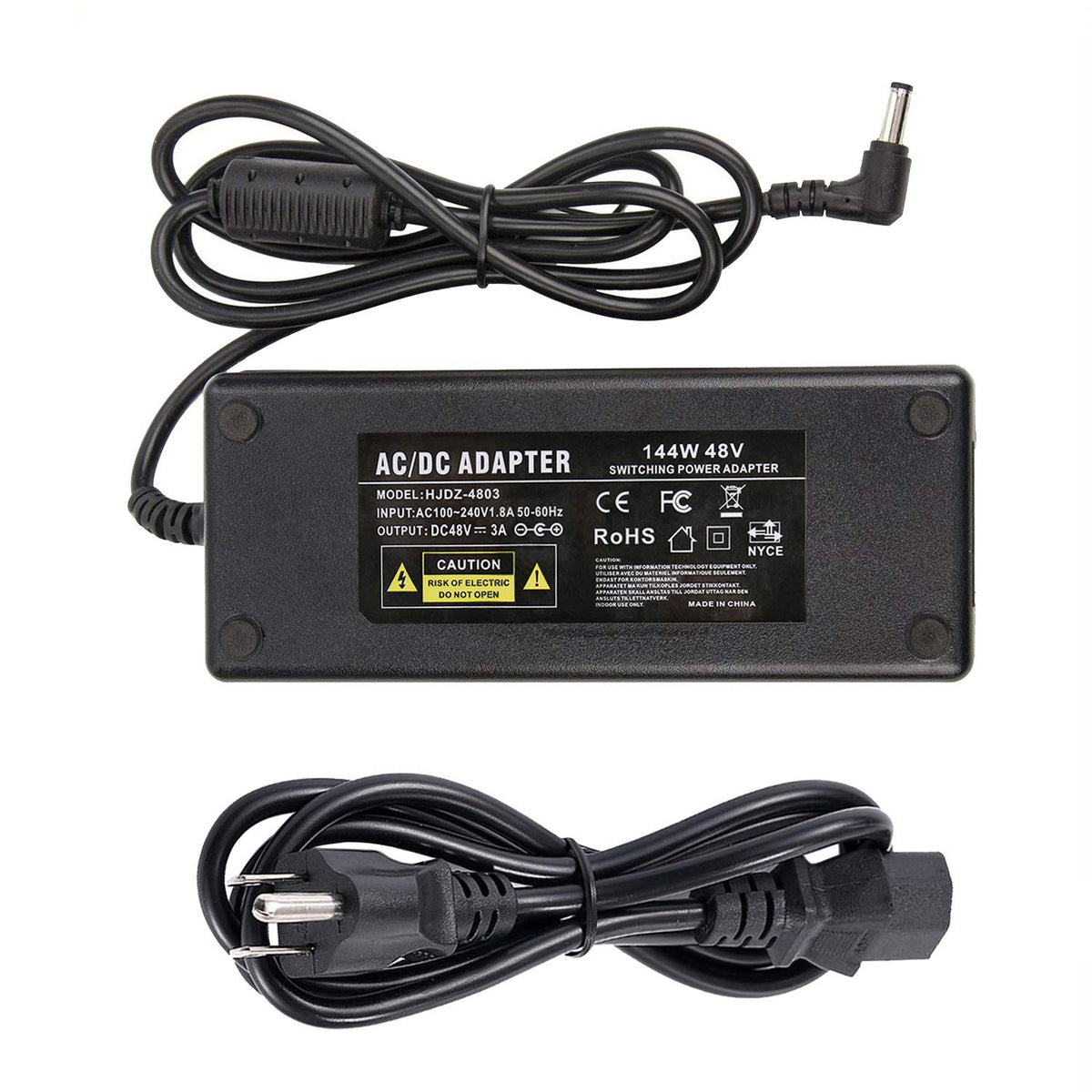 Coolm 48V 3A Power Supply Adapter 144W Switching Ac 100 240V To Dc 48V3A 5.5X2.5Mm For The Poe Switch/Poe Injector Cctv Camera R