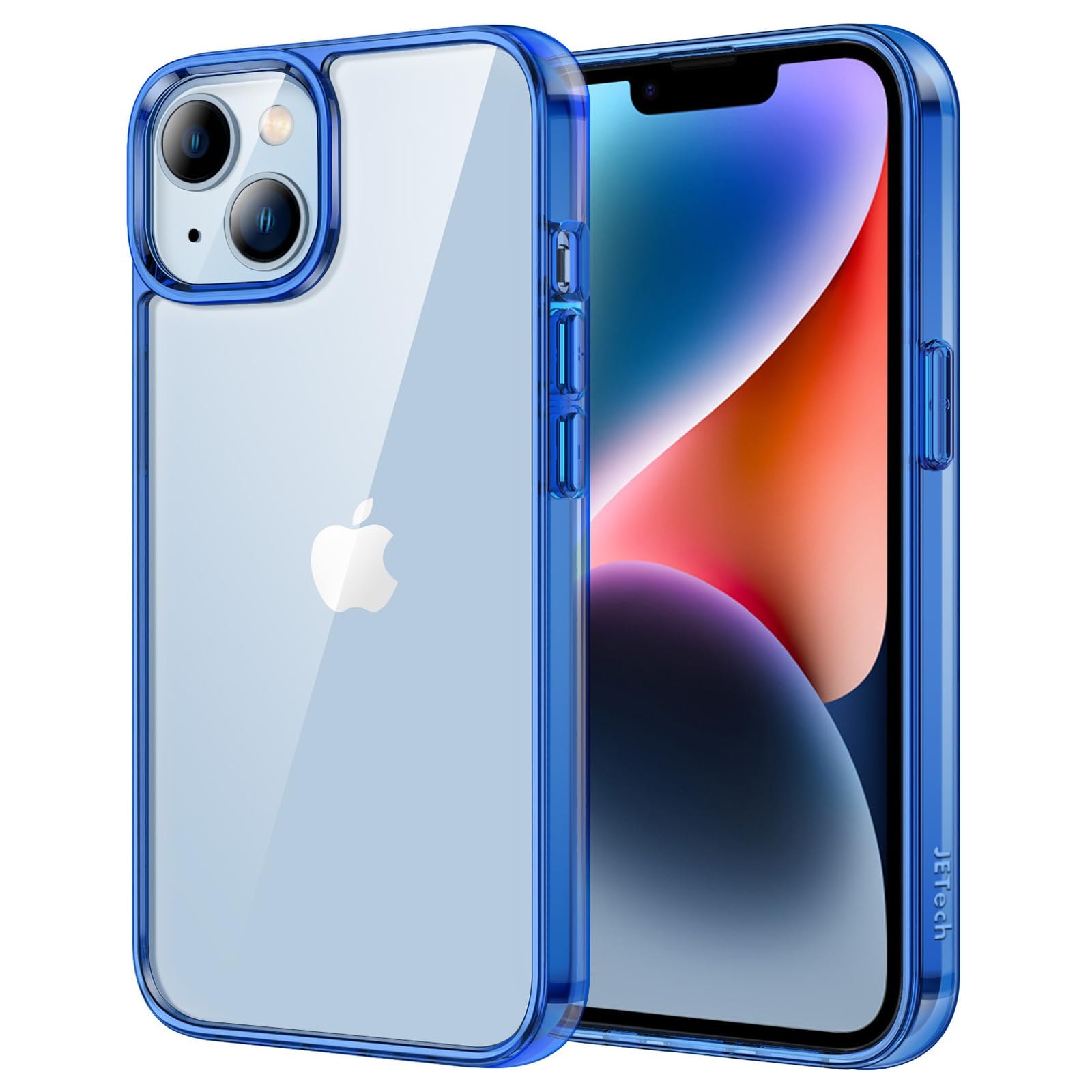 Jetech Case For Iphone 14 61 Inch, Shockproof Phone Bumper Cover, Anti Scratch Clear Back (Blue)