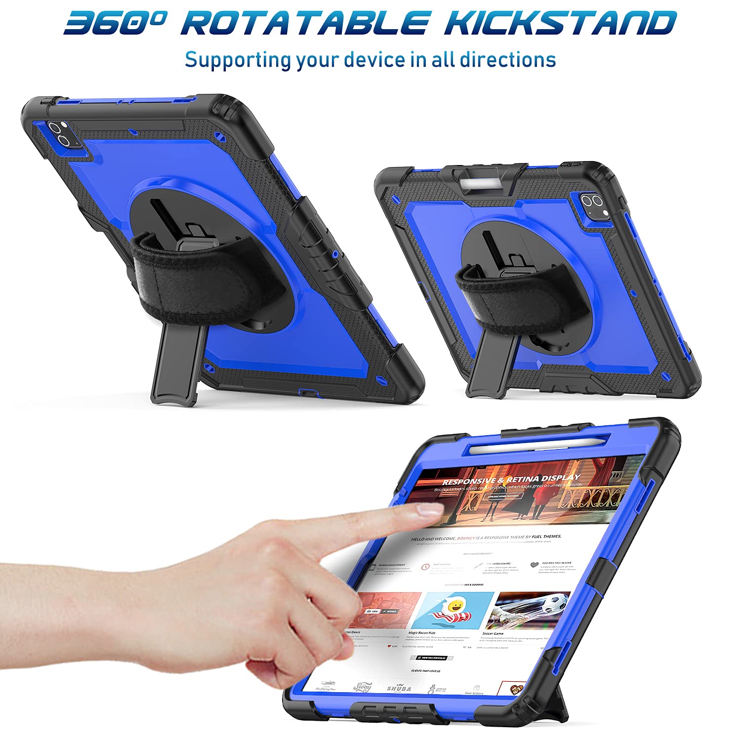 Timecity Case For Ipad Pro 12.9 Inch 2022/2021/ 2020/2018, Case For Ipad Pro 12.9In 6Th/ 5Th/ 4Th/ 3Rd Generation: Heavy Duty Pr