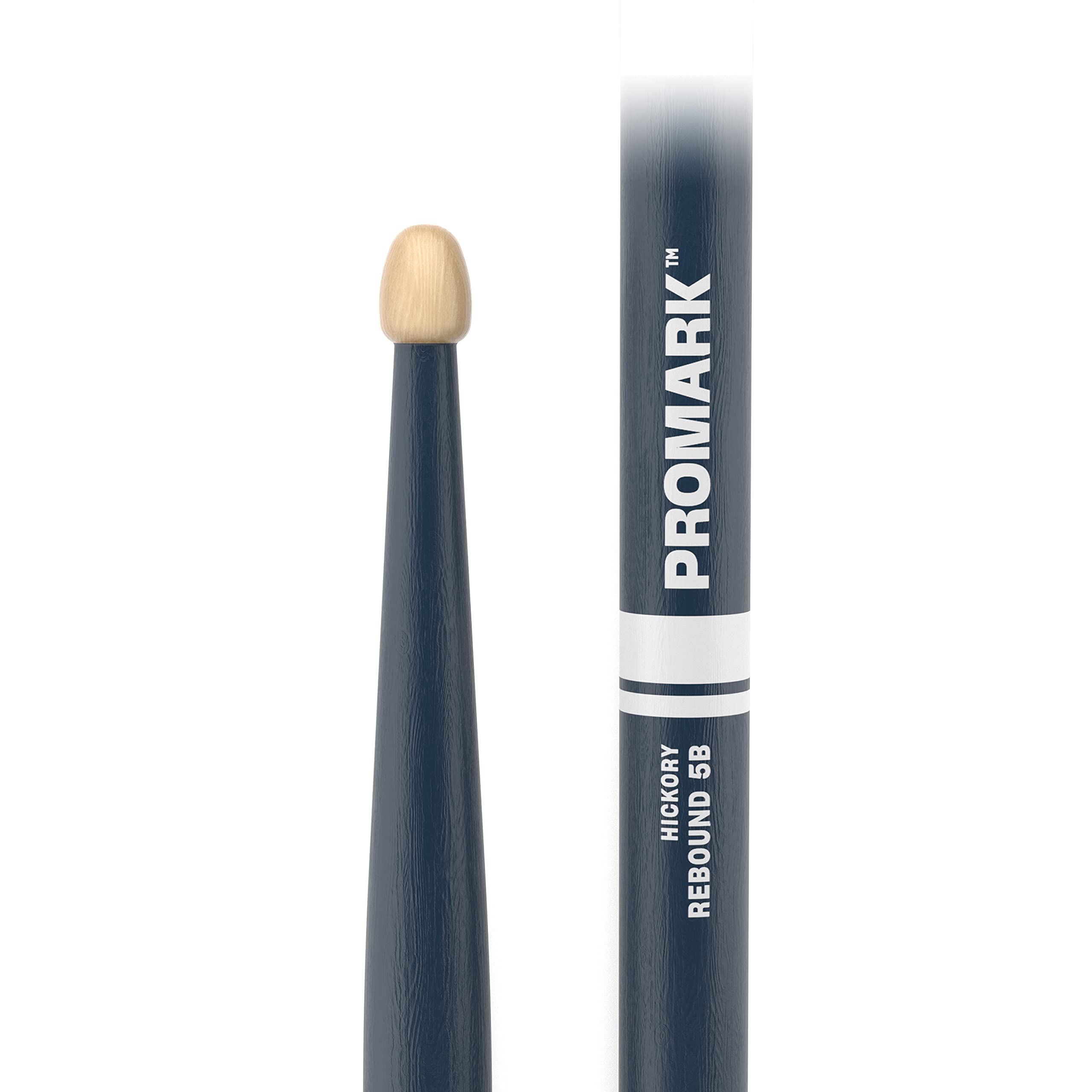 Promark American Hickory Rebound 5B Drumsticks, Acorn Tip, Blue   Single Pair