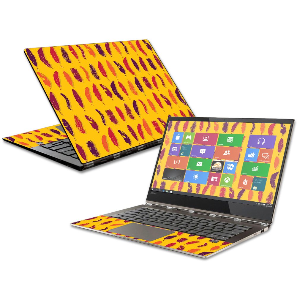 MightySkins Skin Compatible with Lenovo Yoga 920 - Feathers | Protective, Durable, and Unique Vinyl Decal wrap Cover | Easy to A