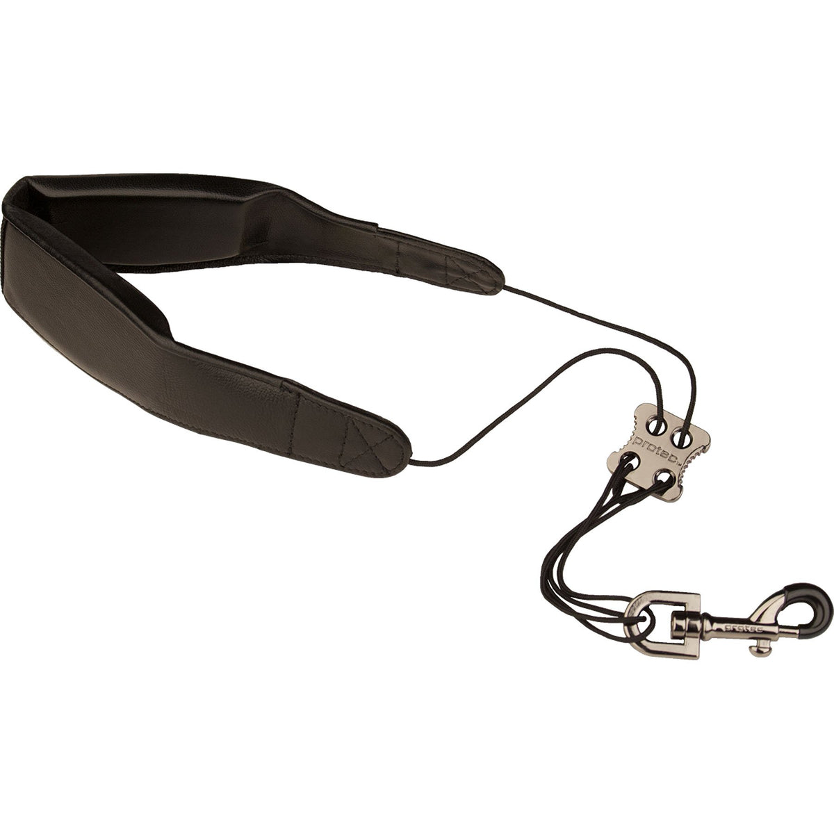 Protec Pro Tec L305M 24 Inch Leather Less Stress Saxophone Neck Strap With Deluxe Metal Trigger Snap Abdominal Support,Black, Ta