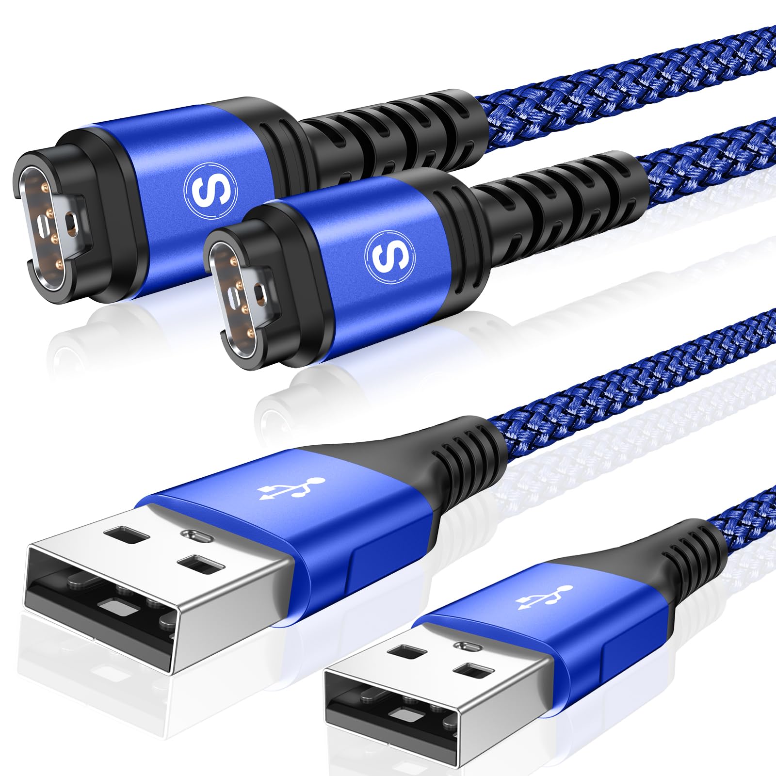 Garmin Watch Charger Cable [2 Pack,4Ft] Compatible With Garmin Fenix 5 5S 5X 6 6S 6X Plus Pro 7 7S 7X, Forerunner 945 45 45S 245