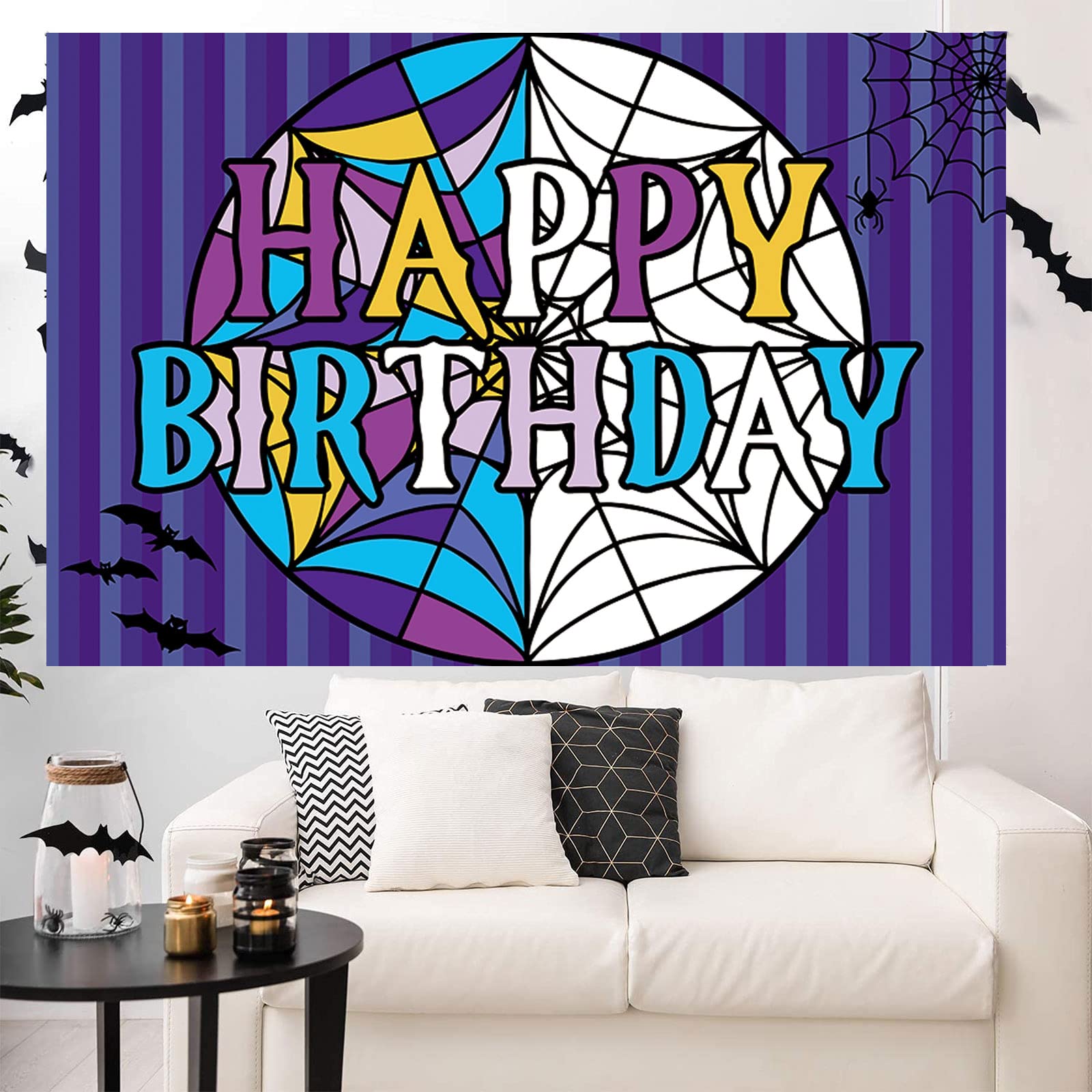 Wednesday Banner Midweek Horror Theme Birthday Photography Backdrop For Kids Boys Girls Celebration Party Decorations Supplies B
