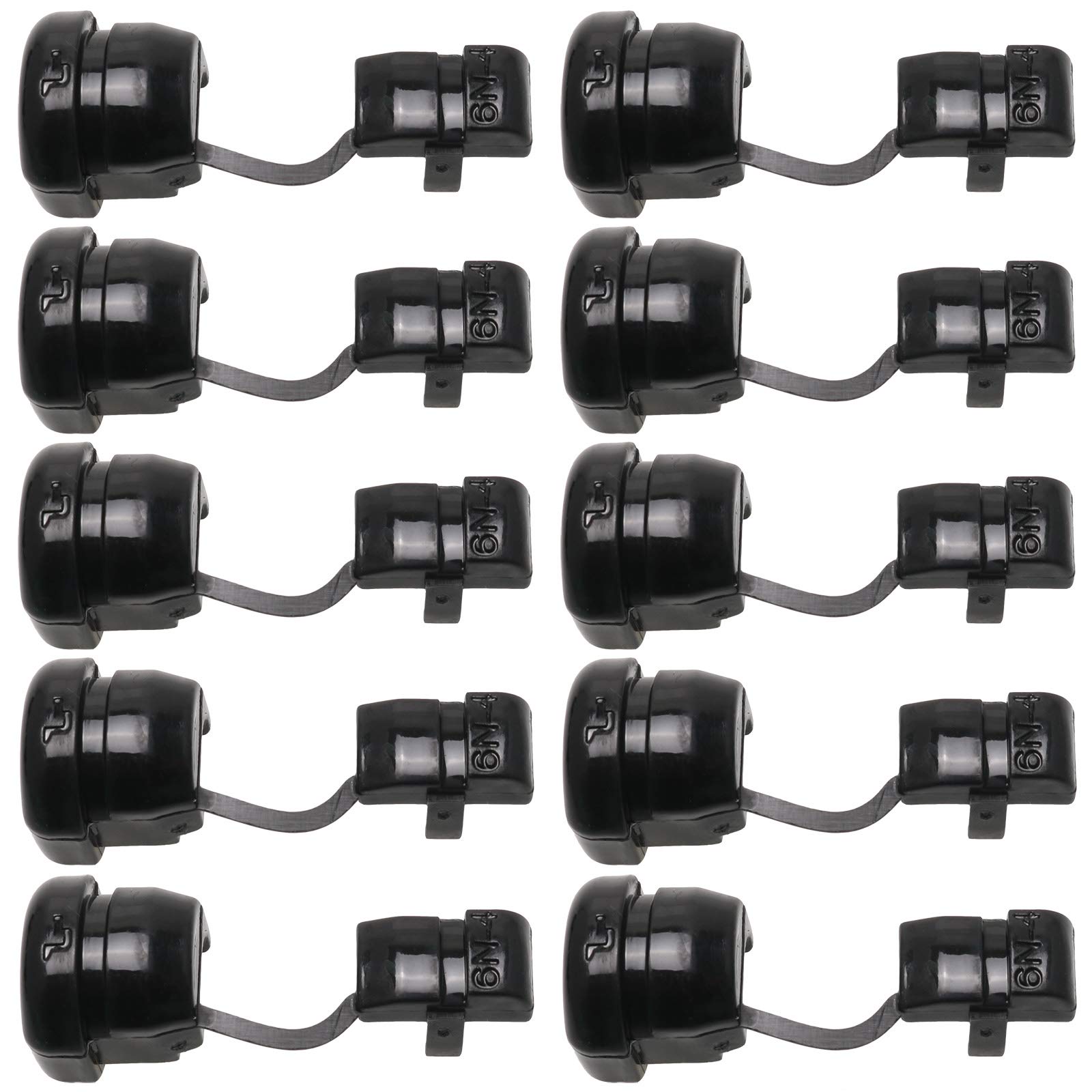 Hj Garden 10Pcs Wire Cover Round Cable Wire Strain Relief Bush Grommet Round Strain Relief Bushing Electric Cable Protection Cor