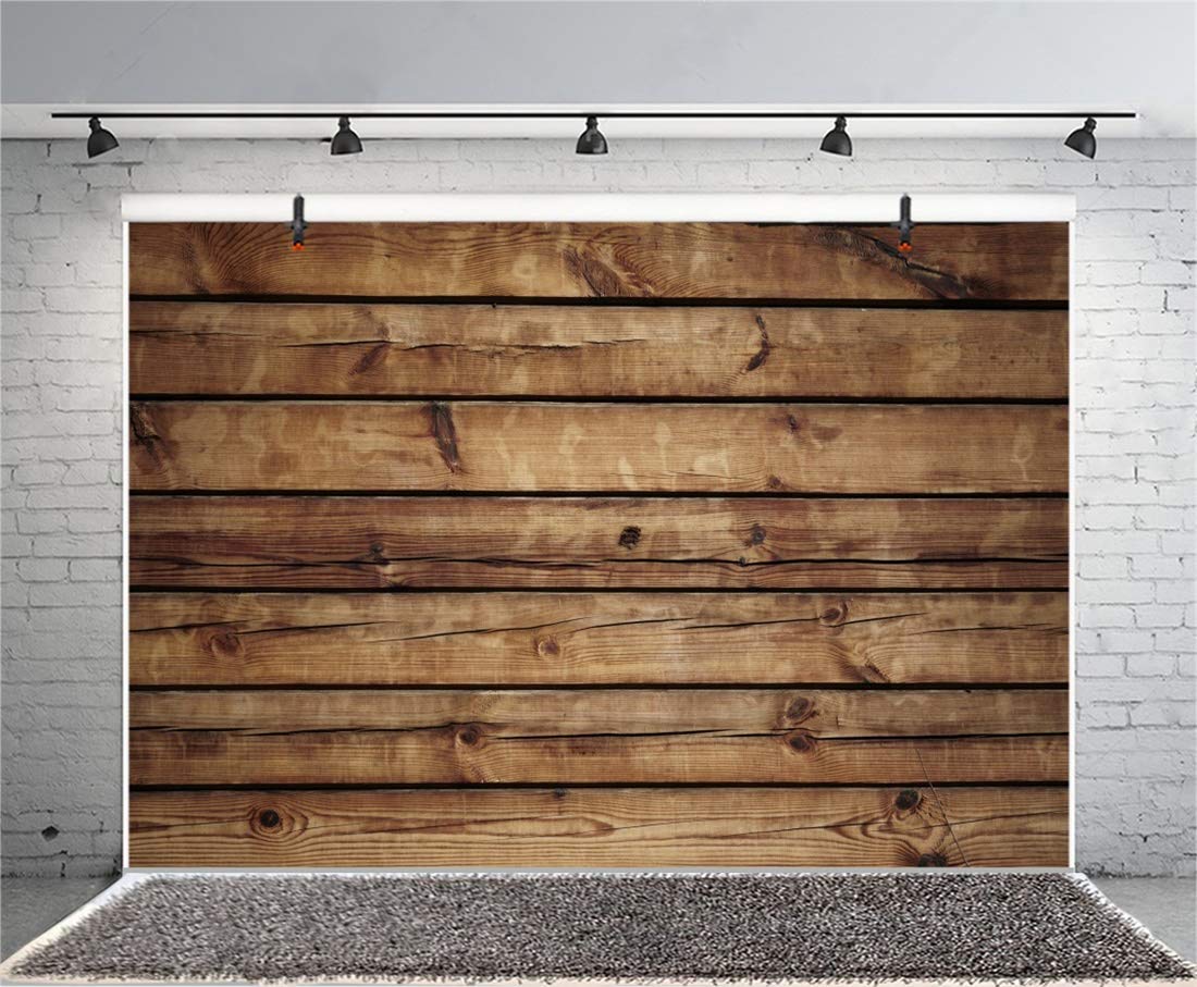 Lfeey 10X8Ft Wood Backdrops For Photography Grunge Vintage Worn Wooden Boards Background Seamless Backdrop Brown Photo Wall Wrin