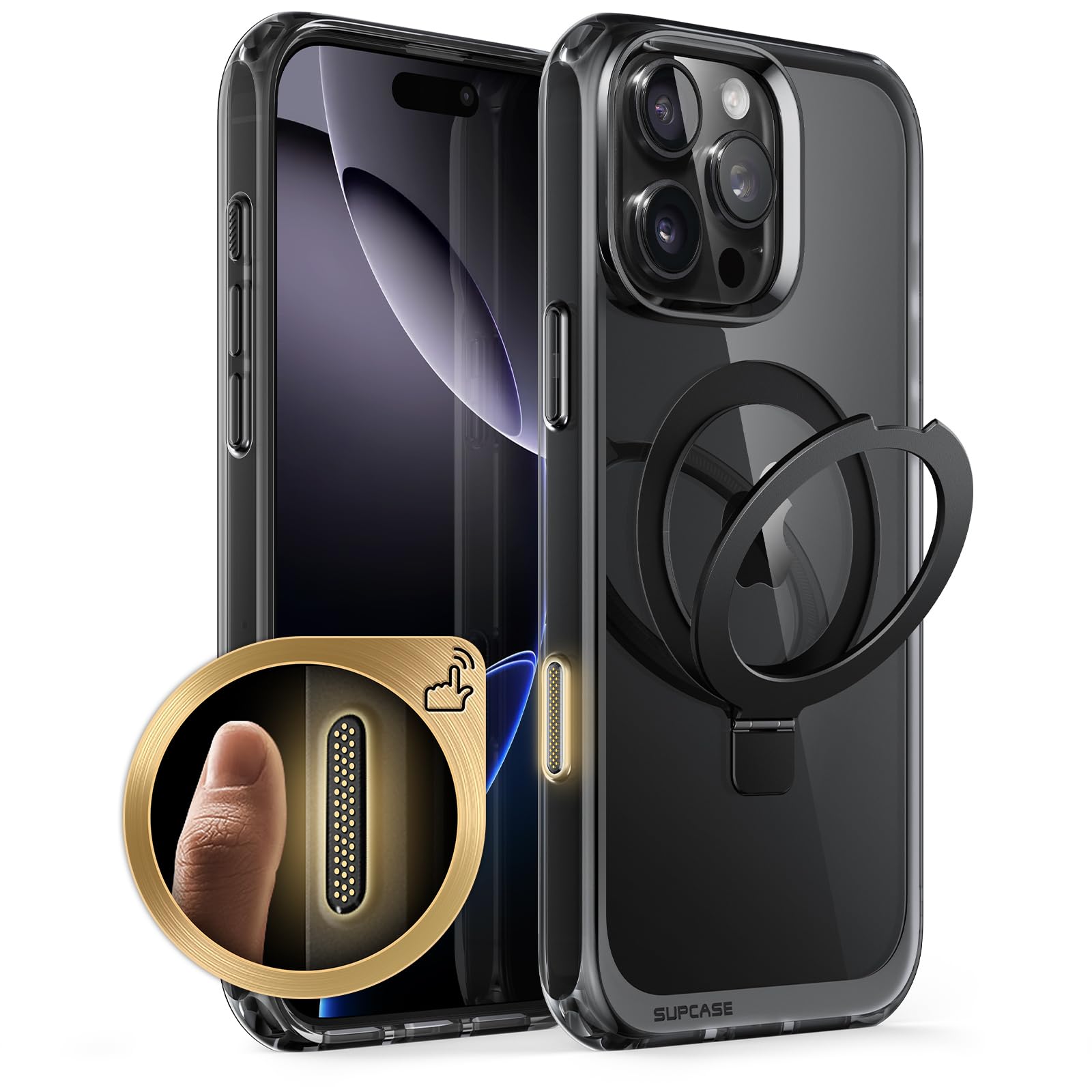 Supcase For Iphone 16 Pro Max Case With Camera Control Capture Button (Unicorn Beetle Mag), [Built In Stand] [Compatible With Ma