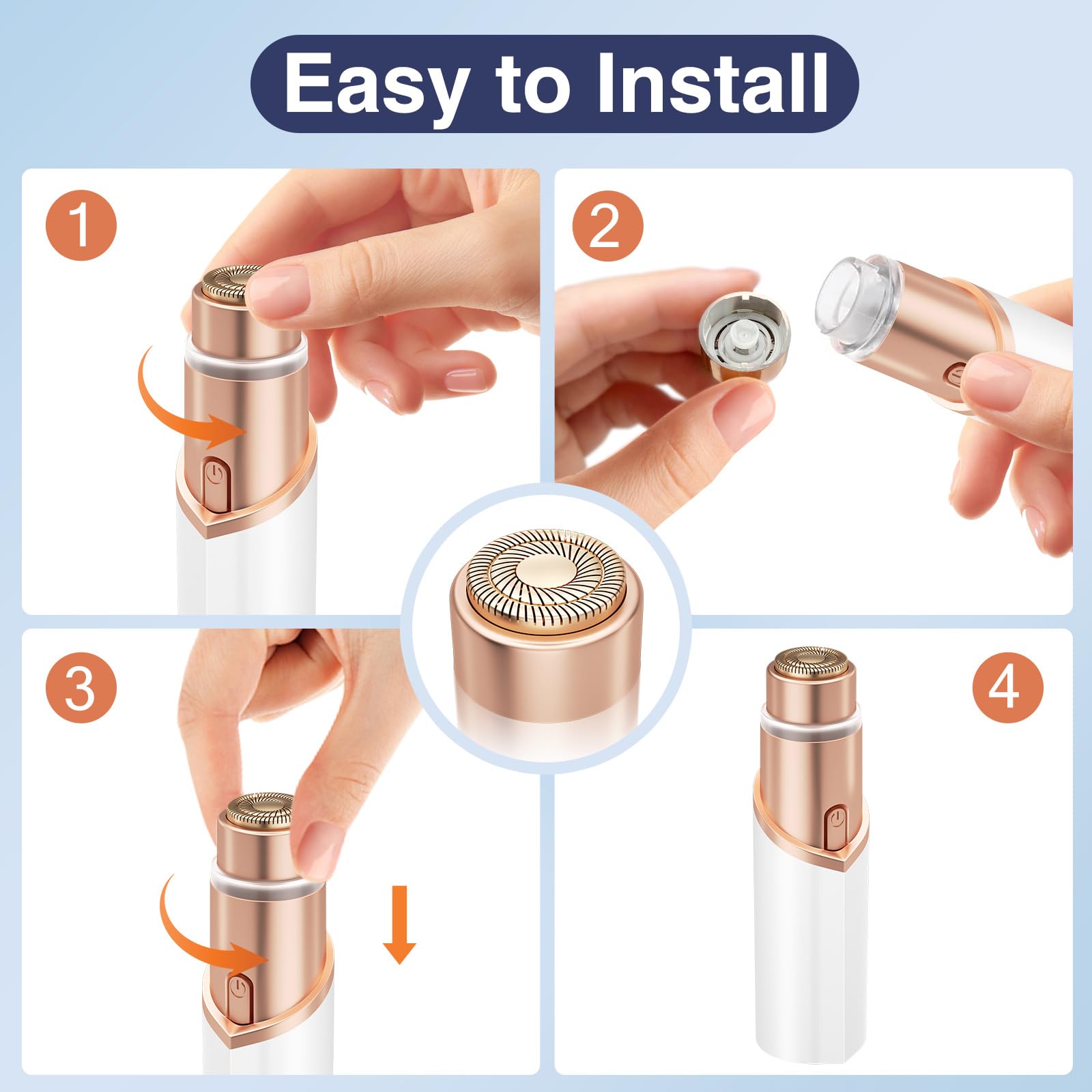 Replacement Heads For New Flawless Finishing Touch Generation 3 Facial Hair Remover, Upgraded Gen 3 Replacement Blades For Flawl