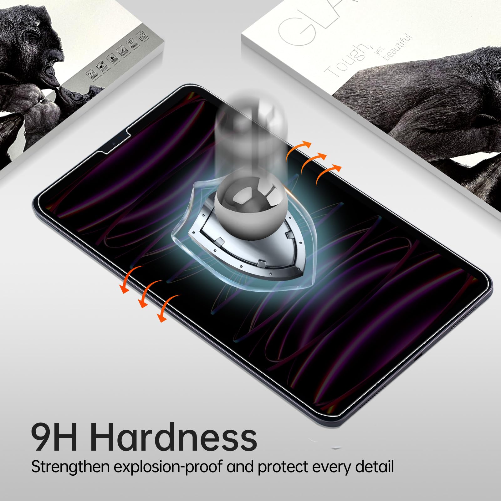 Privacy Screen Film Protector For Ipad Pro 12.9Inch 6Th/5Th/4Th/3Rd Gen 2018 2022, Scratch Resistant 9H Hardness Ipad Pro 12.9In