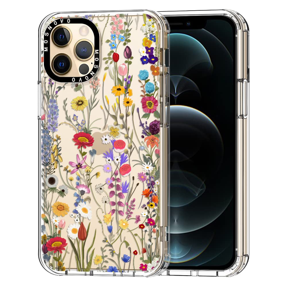 Mosnovo Compatible With Iphone 12 Pro Max Case, [Buffertech 6.6 Ft Drop Impact] [Anti Peel Off Tech] Clear Tpu Bumper Women Girl