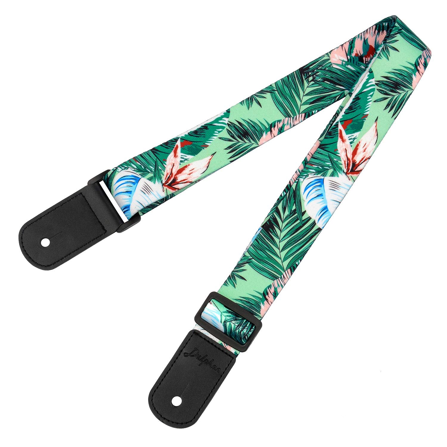 Dulphee Ukulele Strap Hawaiian Style Adjustable Uke Shoulder Strap For Soprano Concert Tenor Baritone Ukulele, Mandolin And Banj