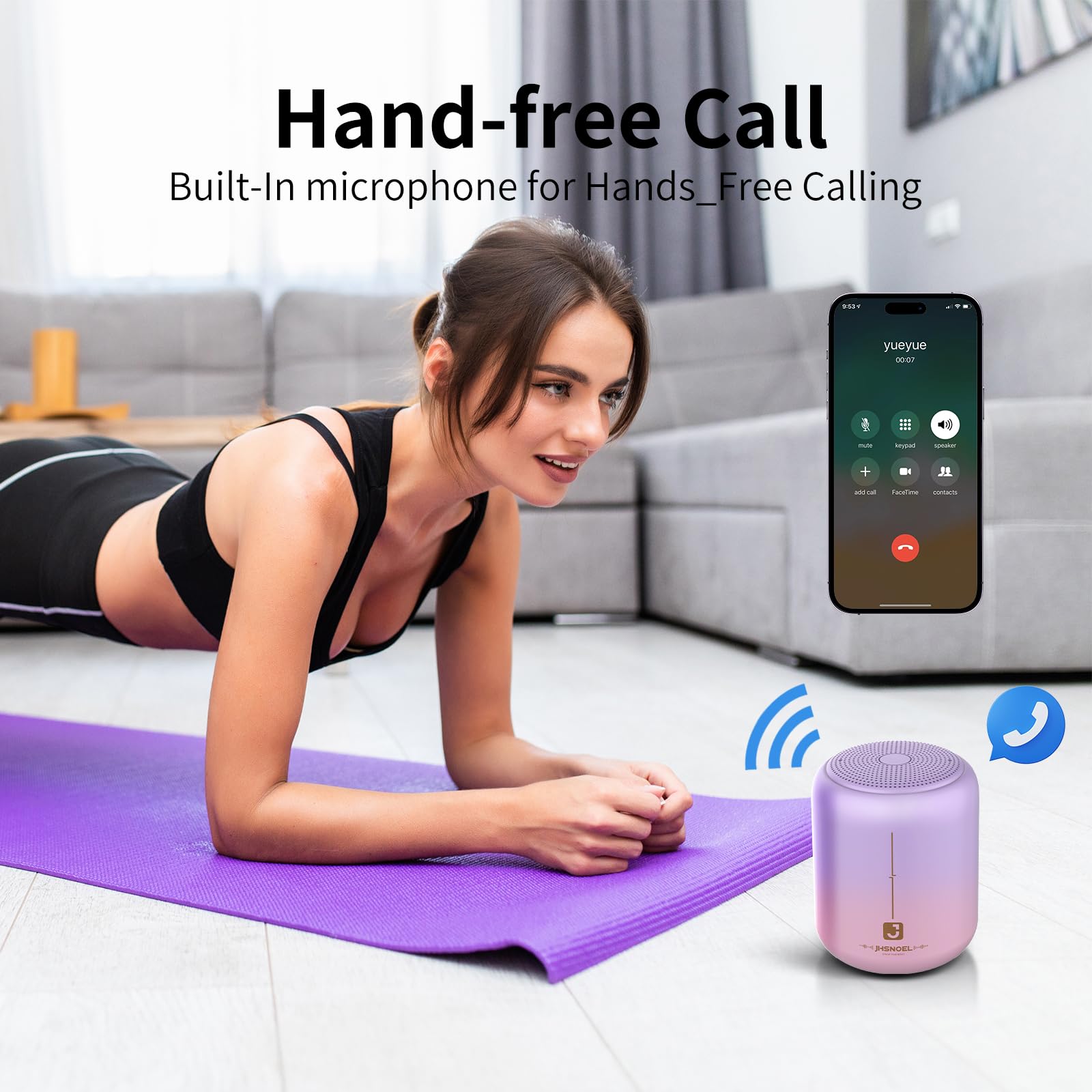 Jhsnoel Bluetooth Portable Speaker,Ipx7 Waterproof Wireless Speaker With Hd Sound And Bluetooth 5.3,15H Playtime, 5W Stereo,Deep