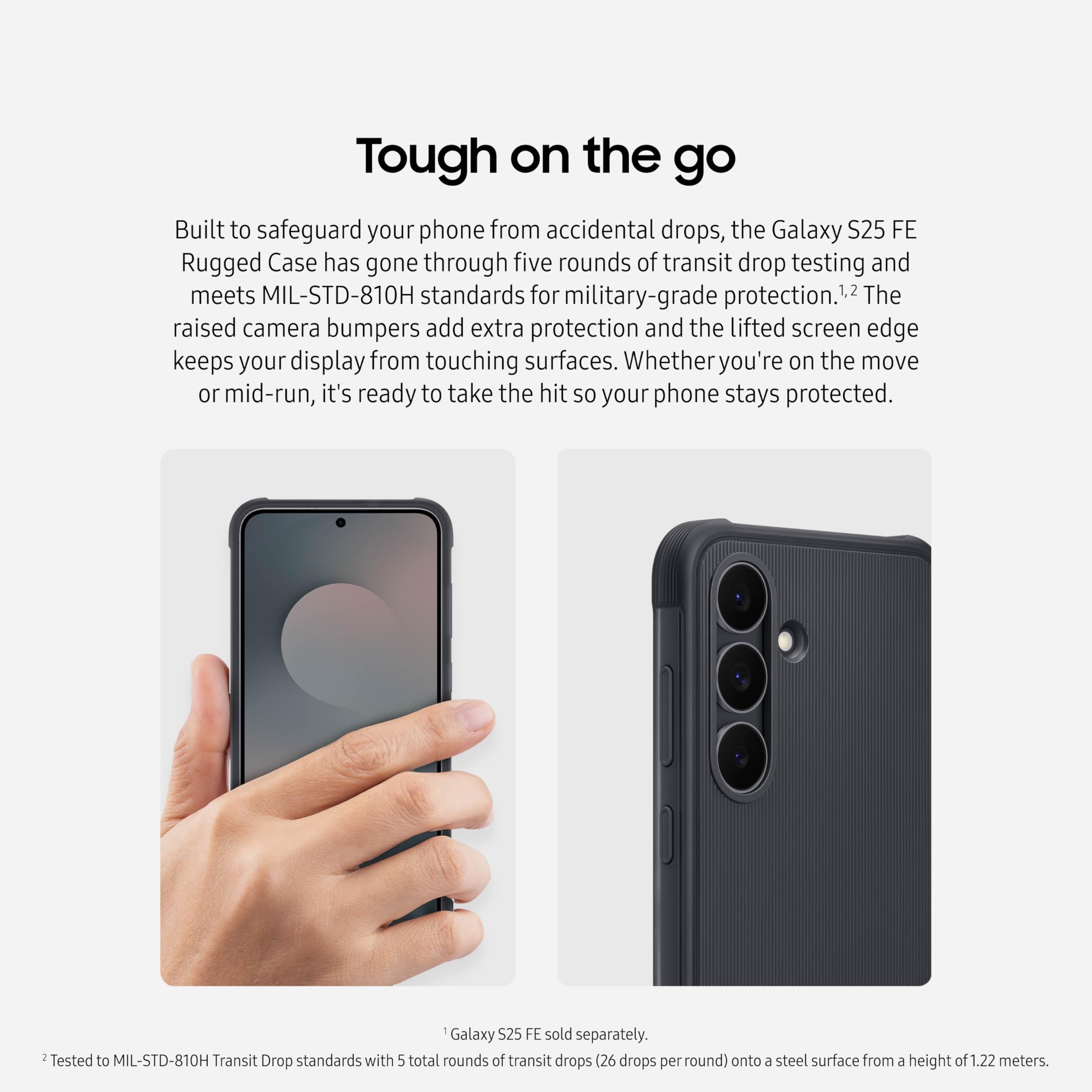 Samsung Galaxy S25 Fe Rugged Phone Case, Tough Durable Design, Military-Grade Protection, Scratch Resistant Silicone, Slim Comfo