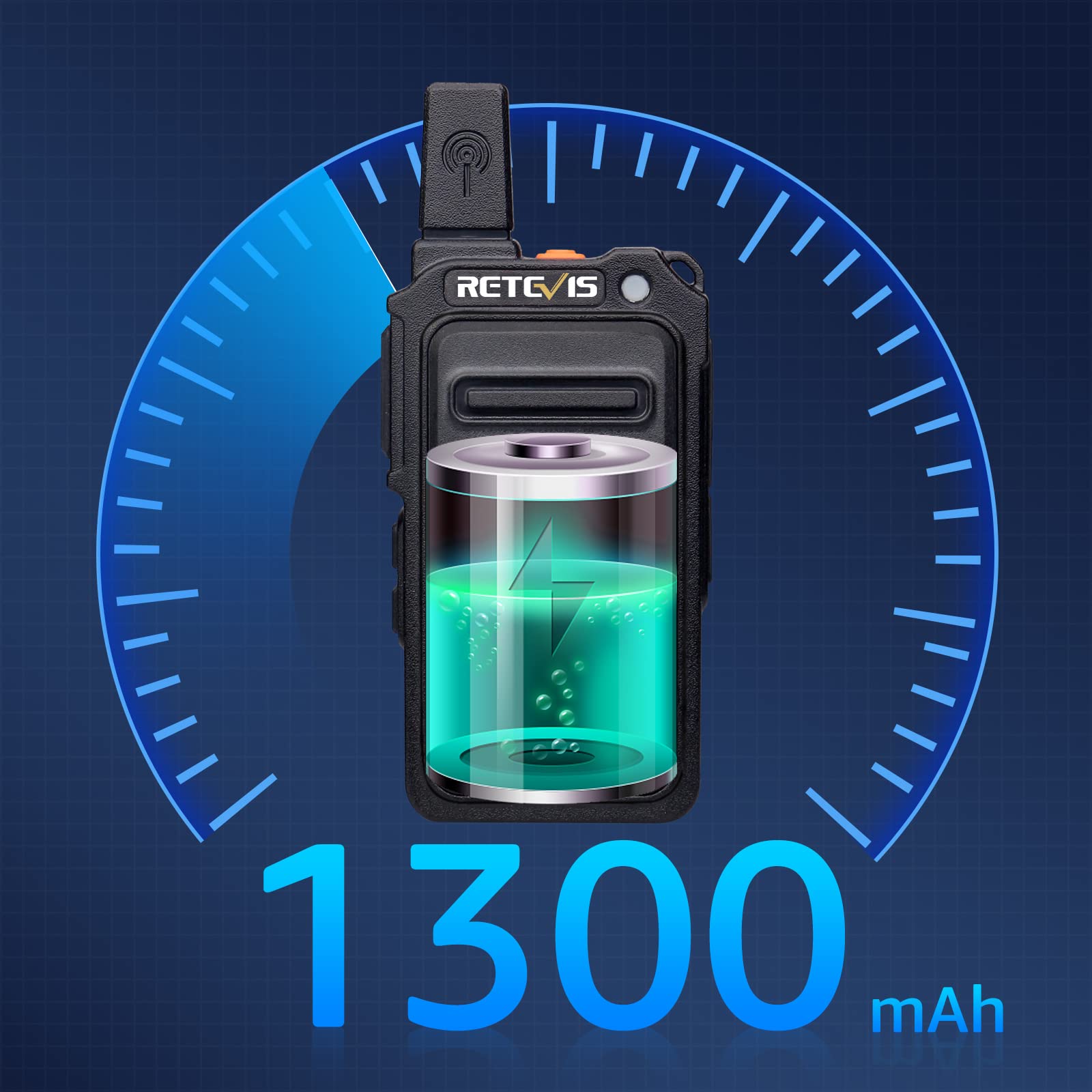 Retevis Rt19 Mini Walkie Talkie, Walkie Talkies With Earpiece, 1300Mah, Metal Clip, Portable, Compact Two Way Radio For Adults Business Office School Church Restaurant Retail(10 Pack)