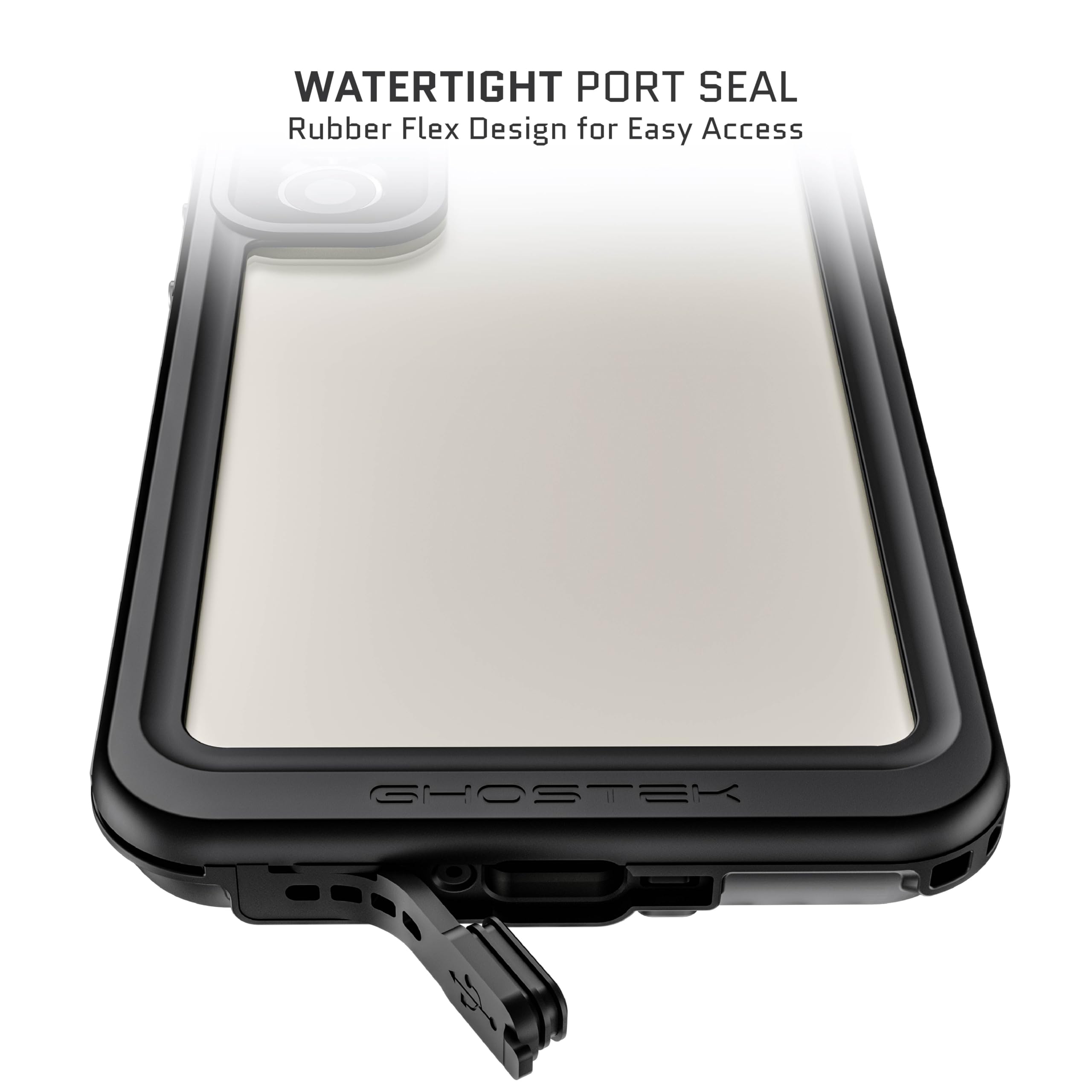 Ghostek Nautical Slim Clear Case For Samsung Galaxy S23 Plus   Waterproof, Shockproof, With Screen & Camera Lens Protector