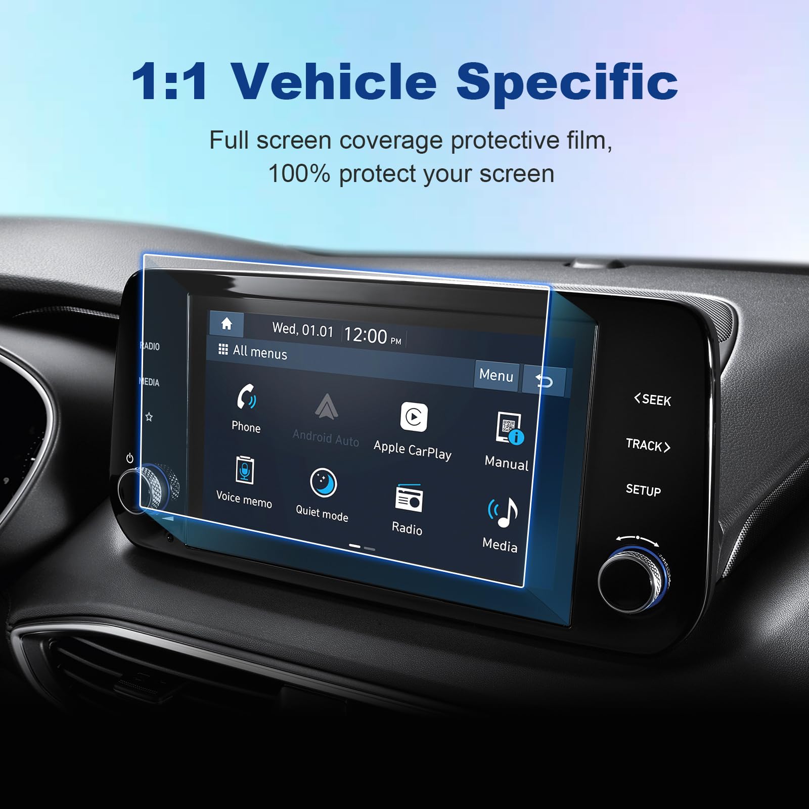 Coleya 2021 2022 2023 Santa Fe Screen Protector For Hyundai Santa Fe Se 8 Inch Touch Screen, 2023 H Yundai Santa Fe Accessories