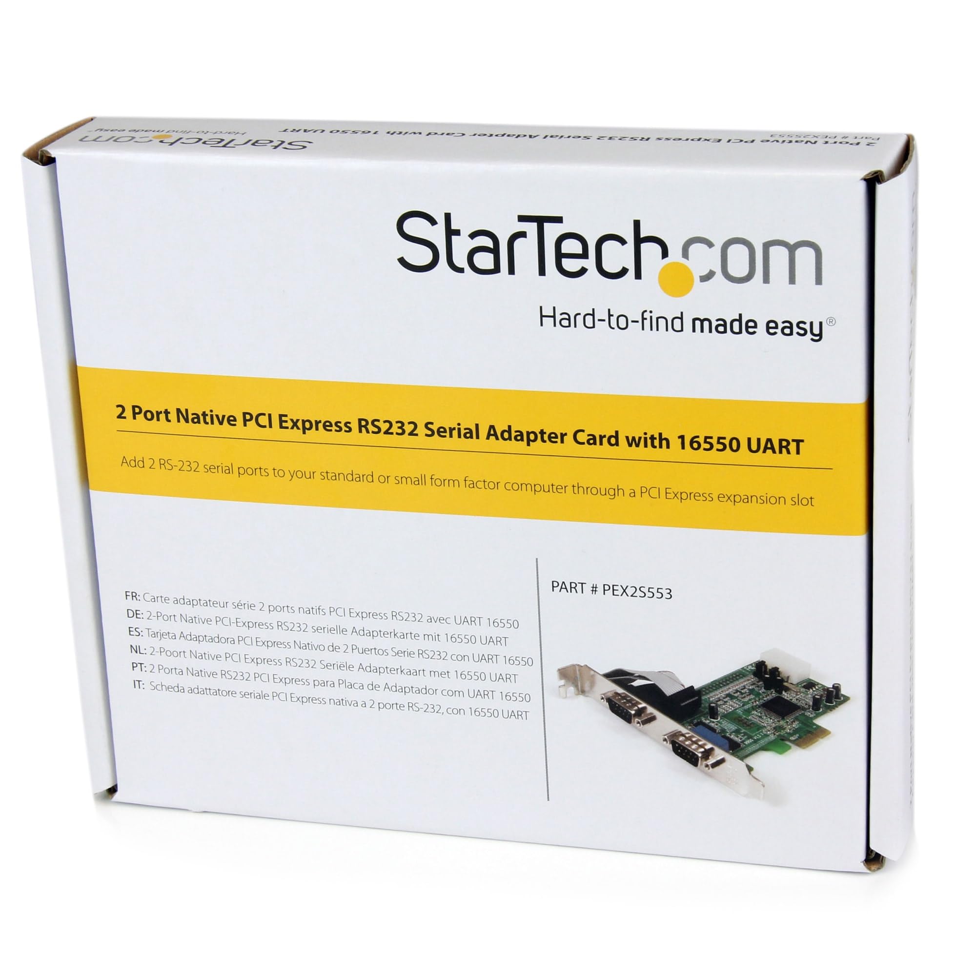 Startech.Com 2 Port Pci Express Rs232 Serial Adapter Card   Pcie Rs232 Serial Host Controller Card   Pcie To Dual Serial Db9 Car