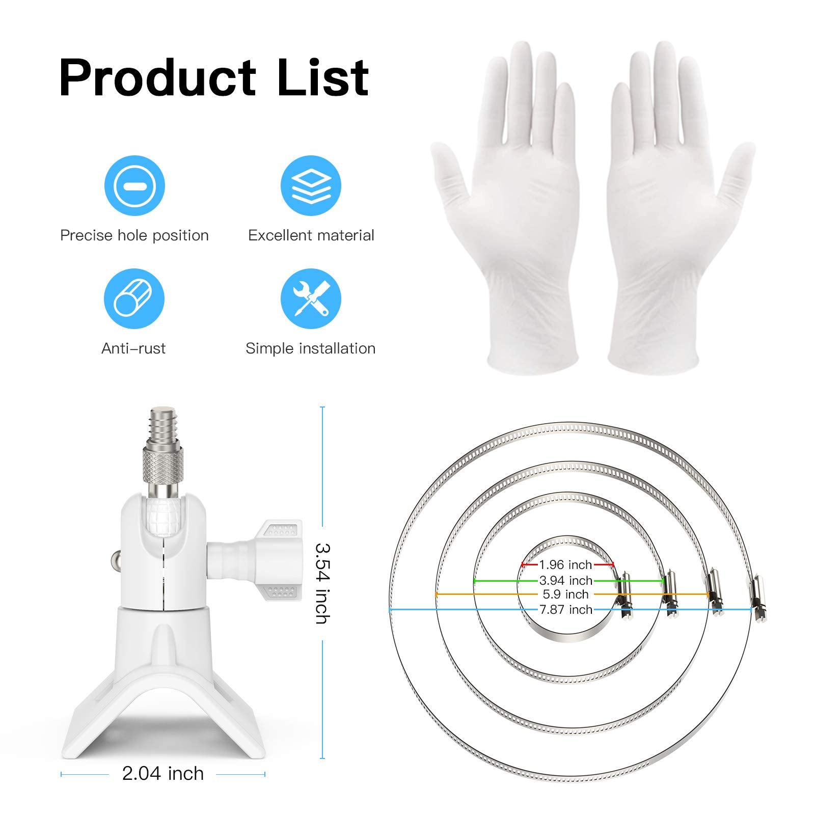 Blink Camera Pole Mounting Bracket, Lyeiaa All New Blink Outdoor Blink Xt2 Wall Mount Bracket Holder, Applicable Pipe Diameter S