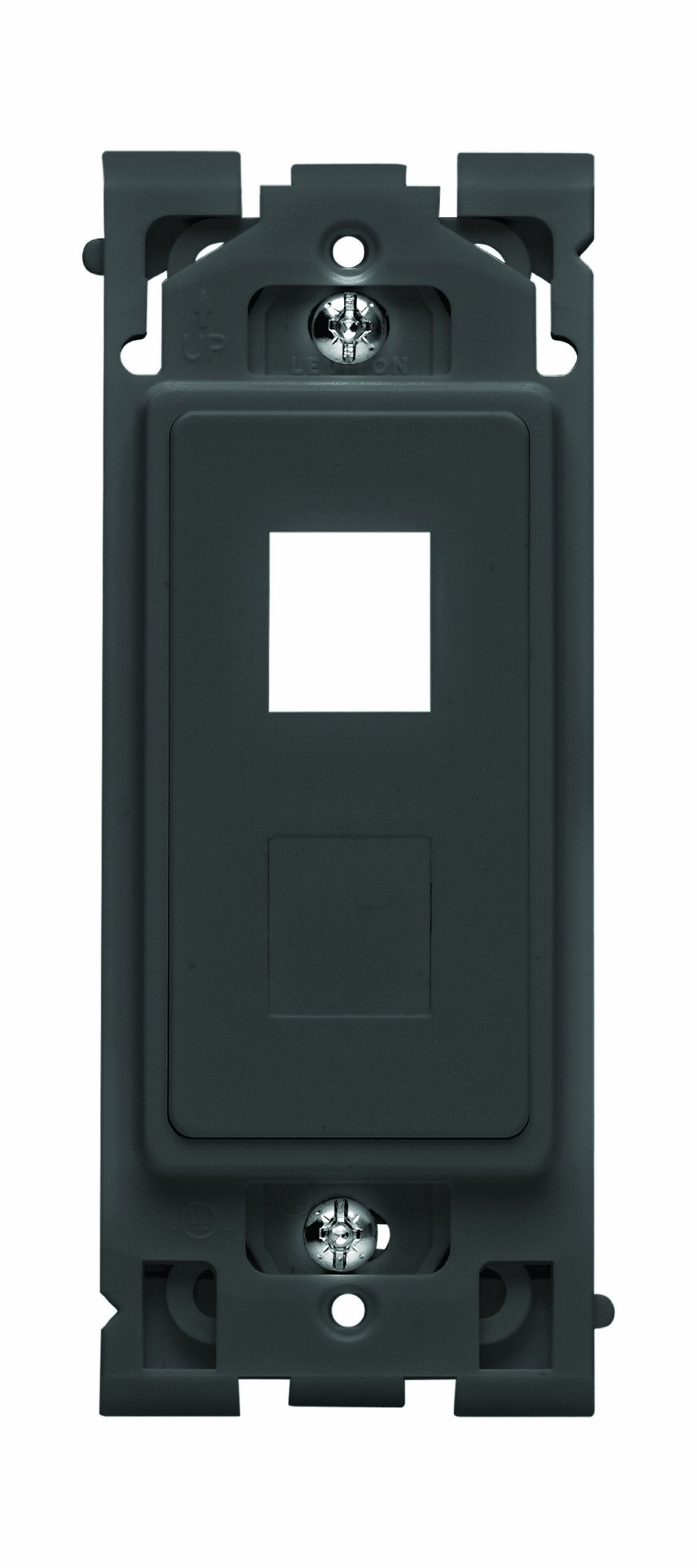 Leviton Renu QuickPort 2-Port Insert with Blank Adapter, RE640-OB, Onyx Black