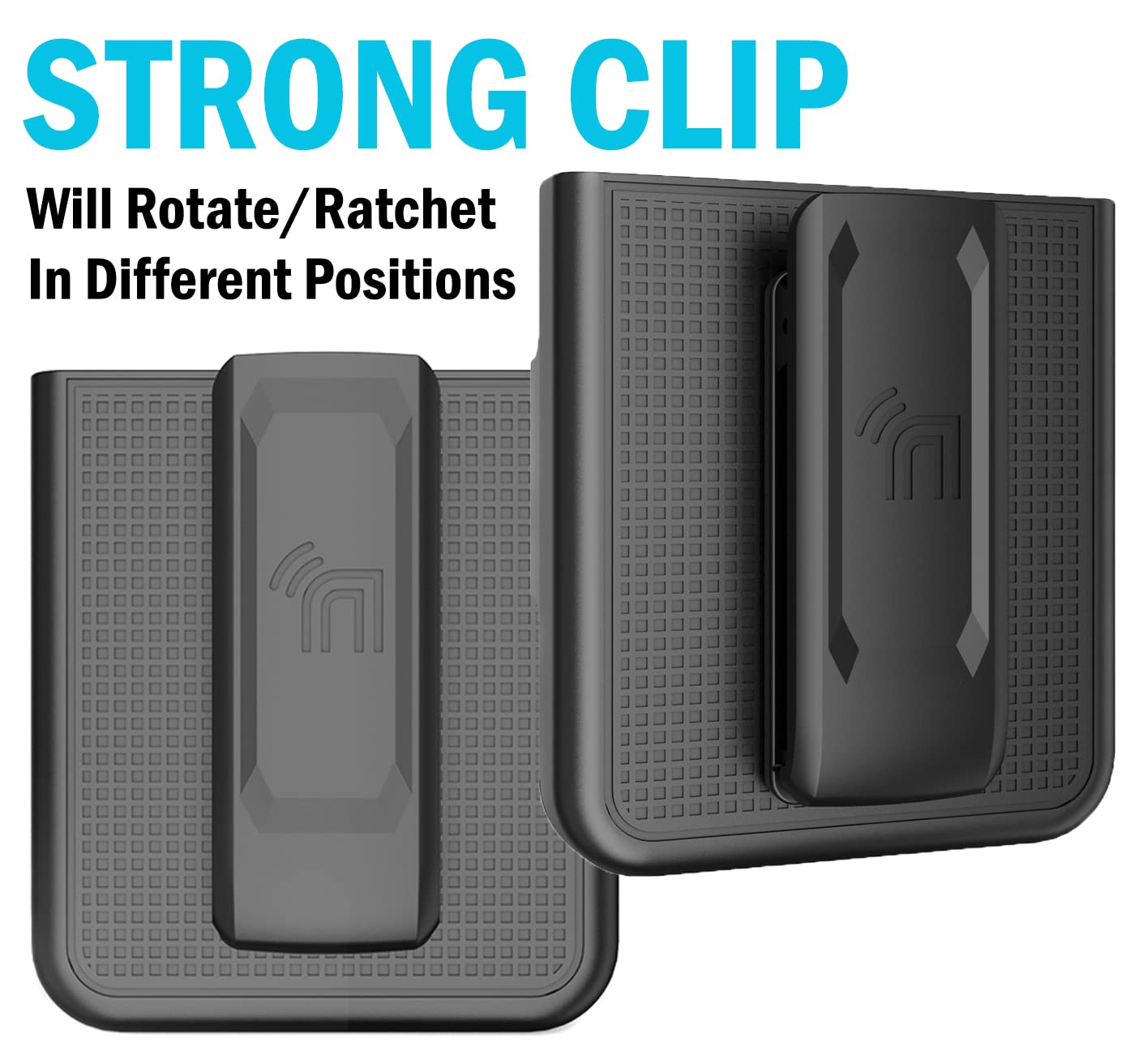 Case With Clip For Galaxy Z Flip 4 5G, Nakedcellphone [Grid Texture] Slim Hard Shell Cover And [Rotating/Ratchet] Belt Hip Holst