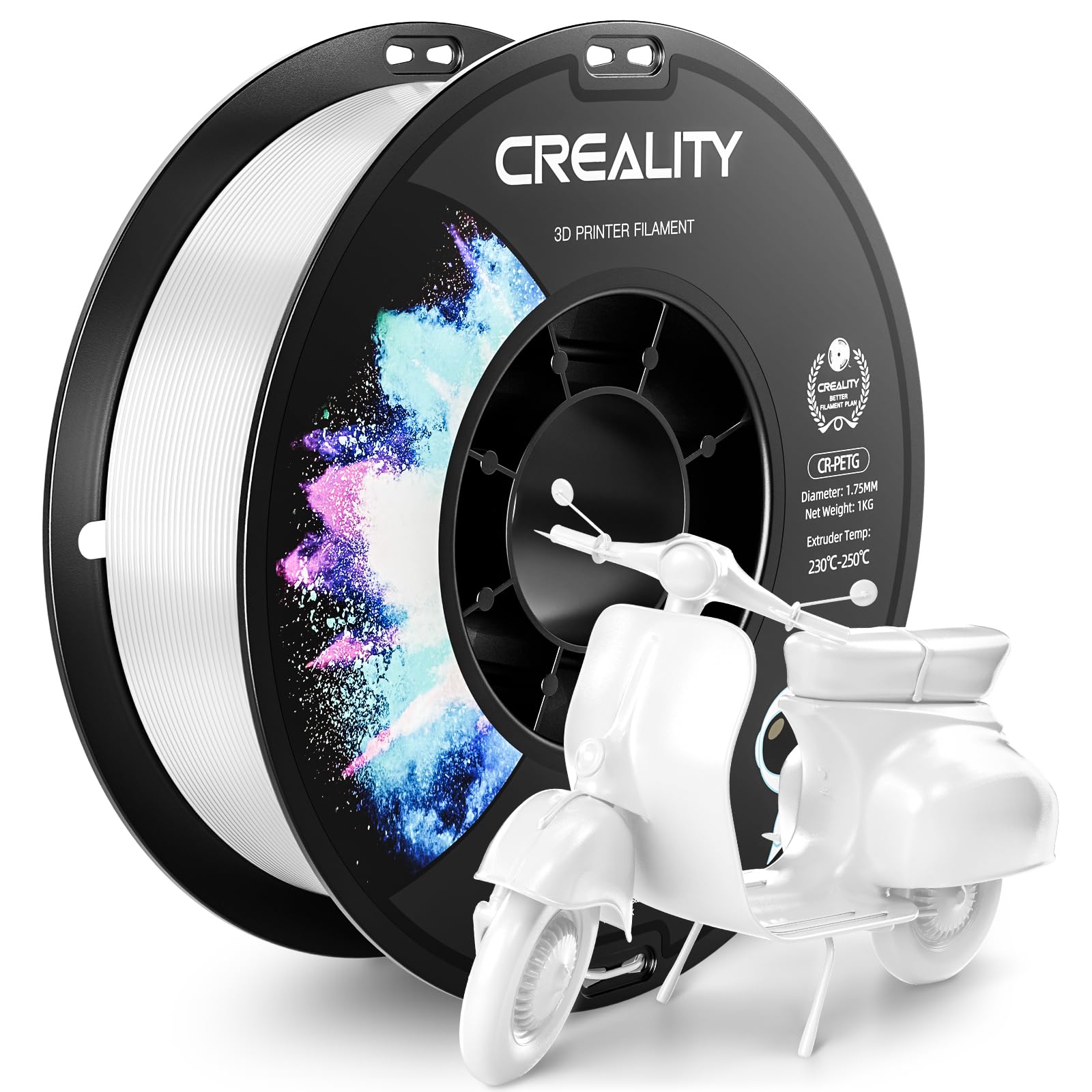 Creality Petg Filament 1.75Mm 3D Printer Filament, 1Kg (2.2Lb) Neatly Wound Spool, Dimensional Accuracy 0.03Mm, Excellent Toughn