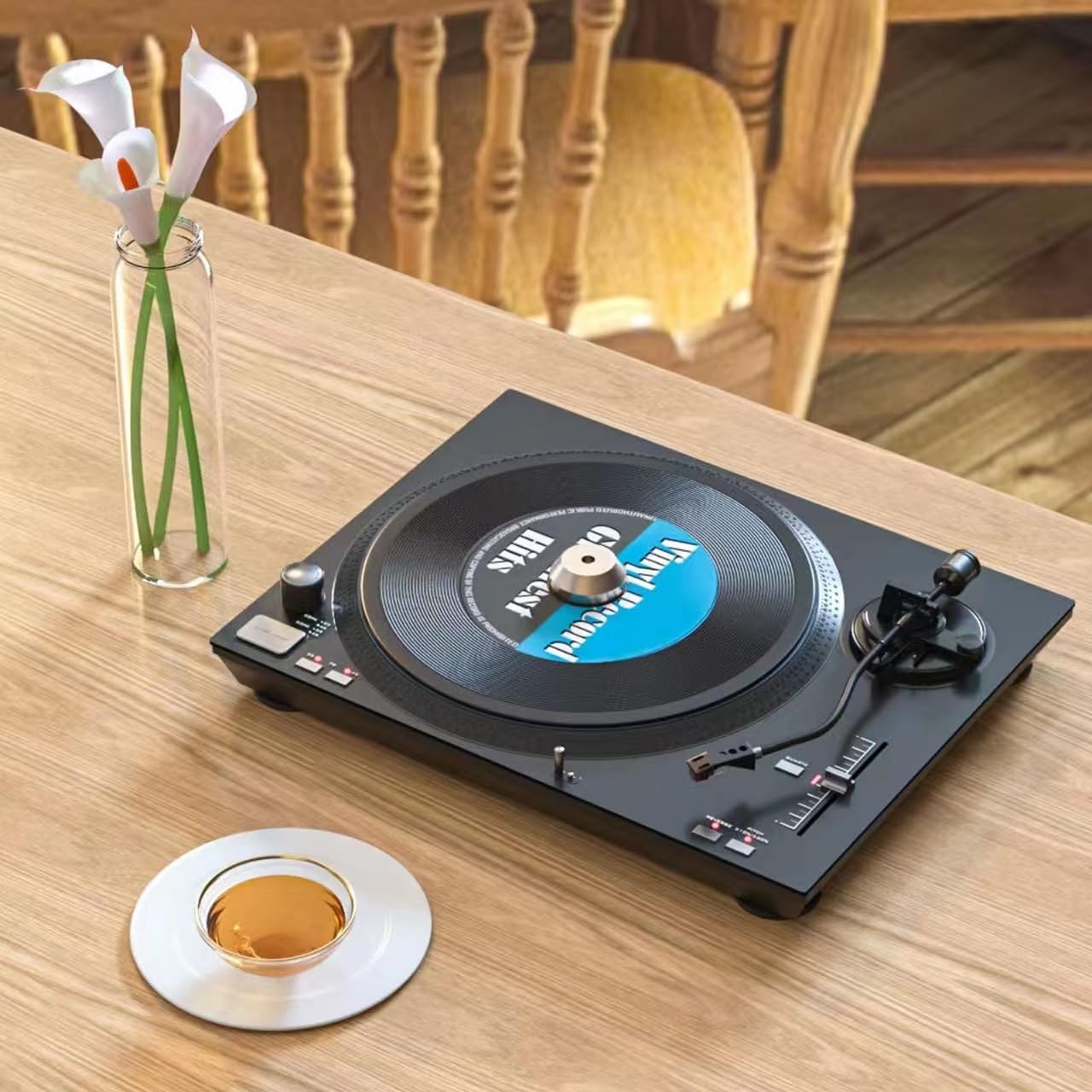 45 Record Adapter For Turntable 45 Rpm Record Player For 7 Inch Vinyl Record Players Turntables Accessories Solid Aluminum Dome