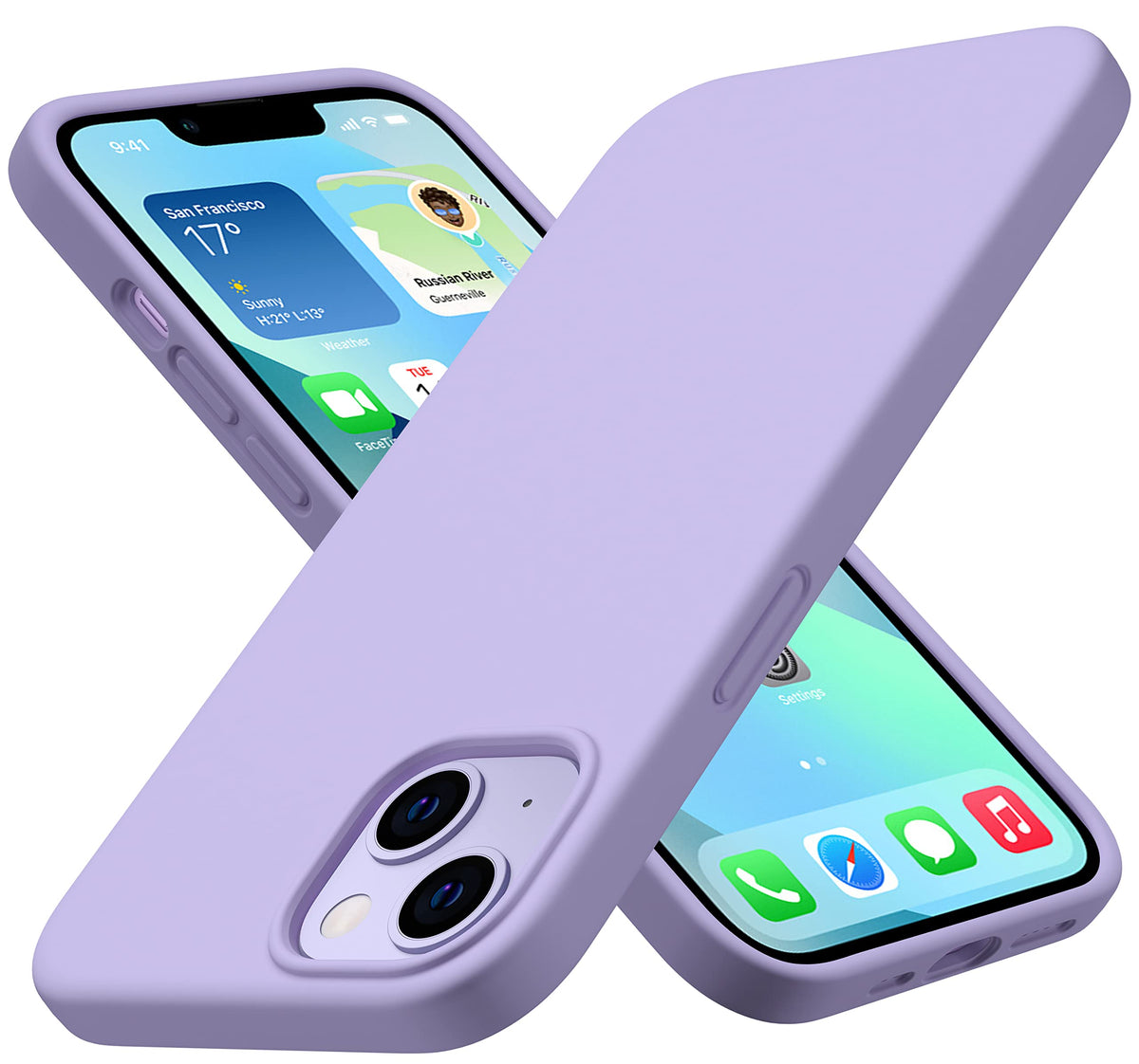 Cellever Ultra Durable Silicone Case For Iphone 13, Military Grade Protection [3 Layers & Double Coated] [Slim Fit] Shockproof W