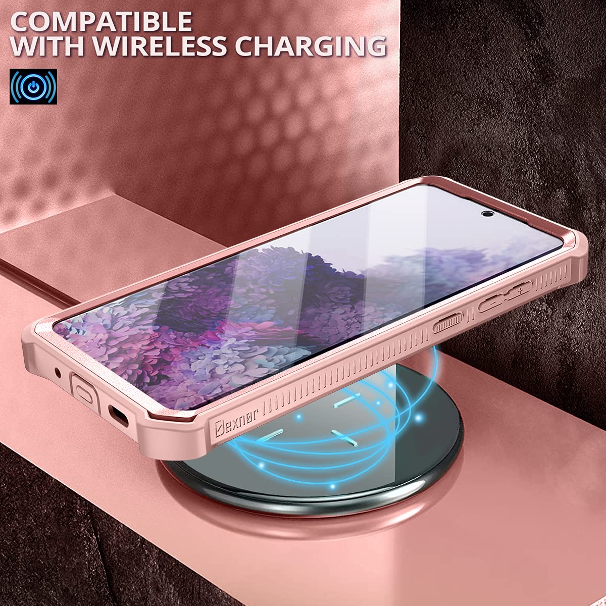 Dexnor For Samsung Galaxy S20+ Plus 5G Case, [Built In Screen Protector And Kickstand] Heavy Duty Military Grade Protection Shoc