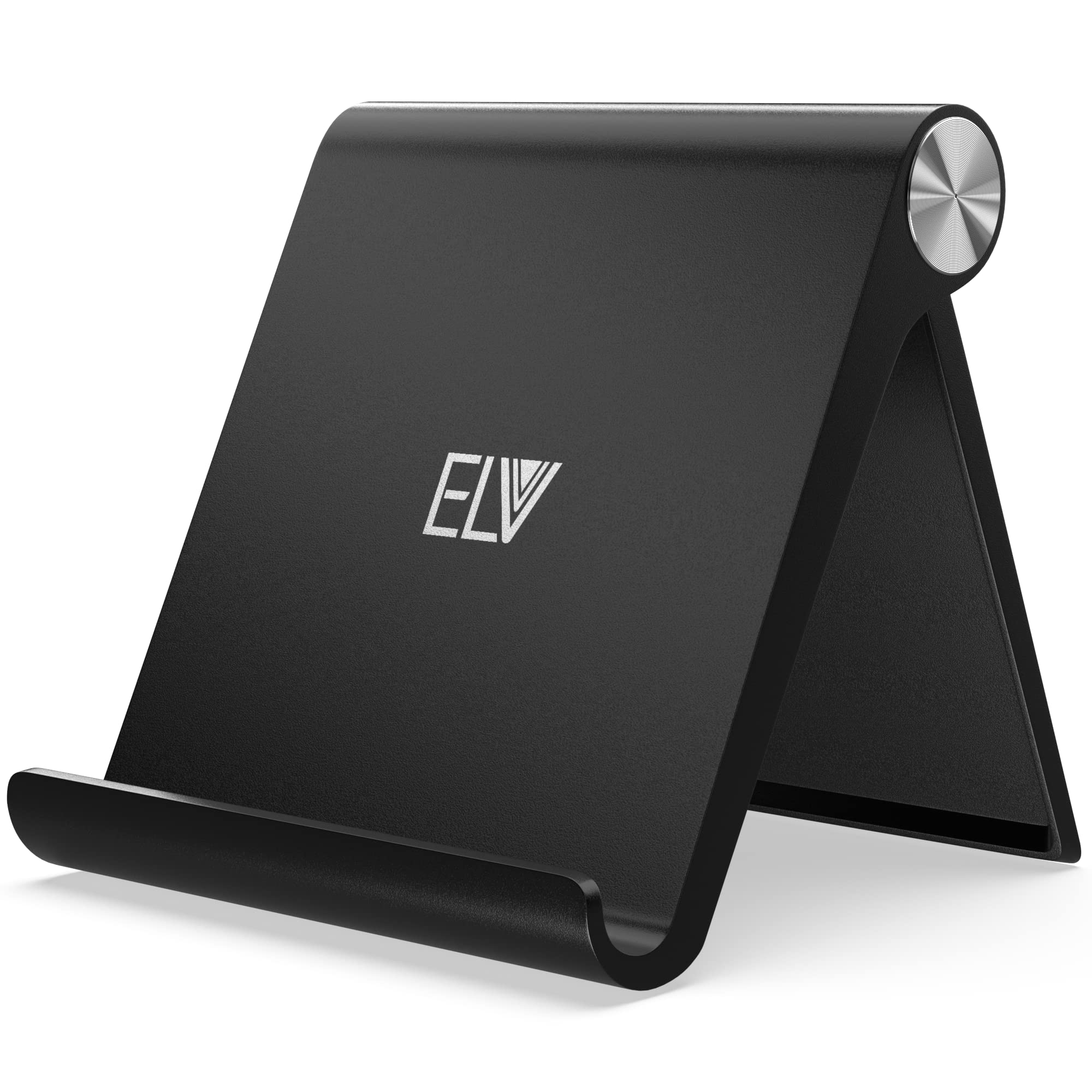 Elv Foldable, Portable, Tablet/Phone Stand. Compatible Phone Holder for iPhone, Android, Samsung, OnePlus, Xiaomi, Oppo, Vivo, A