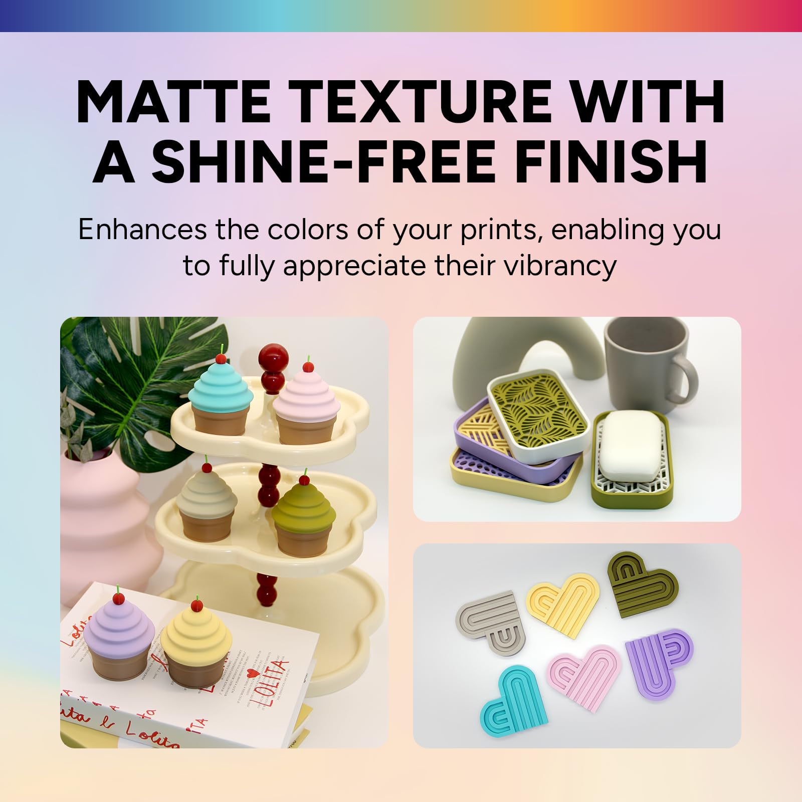 Overture Pla Matte Filament 1.75Mm, Matte Pla Roll 1Kg Cardboard Spool (2.2Lbs), Dimensional Accuracy +/  0.03 Mm (Matte Light G