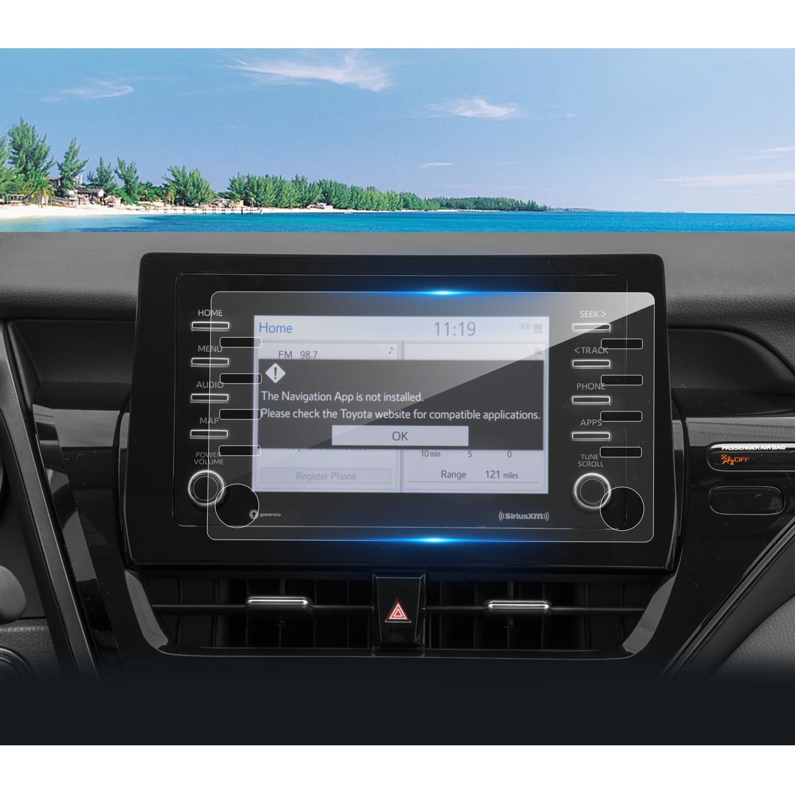 Coleya (2Pc) 2021 2023 2024 Camry Screen Protector For Toyota Camry (Le/Se/Se Nightshade/Trd) 7 Inch Touch Screen, High Clarity