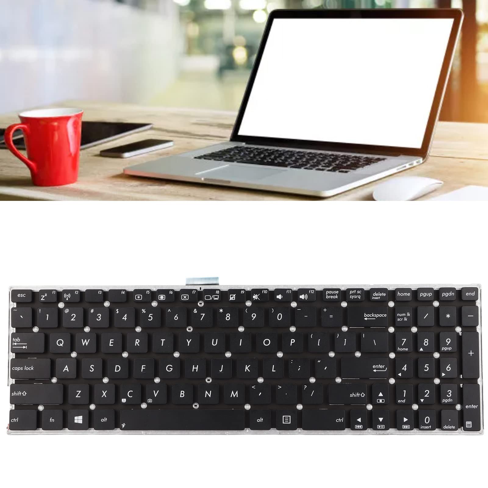 Replacement Keyboard Keys, 102 Key Replacement Key Set For K555, X555L, R556L, F555L, X555L, D4010, A555L Laptop Keyboard