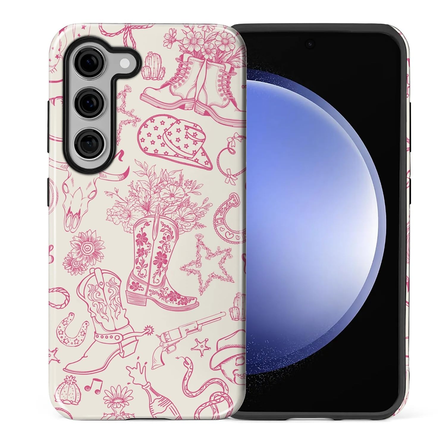 Flivro Case for Samsung Galaxy S23 Plus, 2 in 1 PC Hard Shell & Silicone Inner Bumper, AntiScratch Fullbody Cover Shockproof Sli