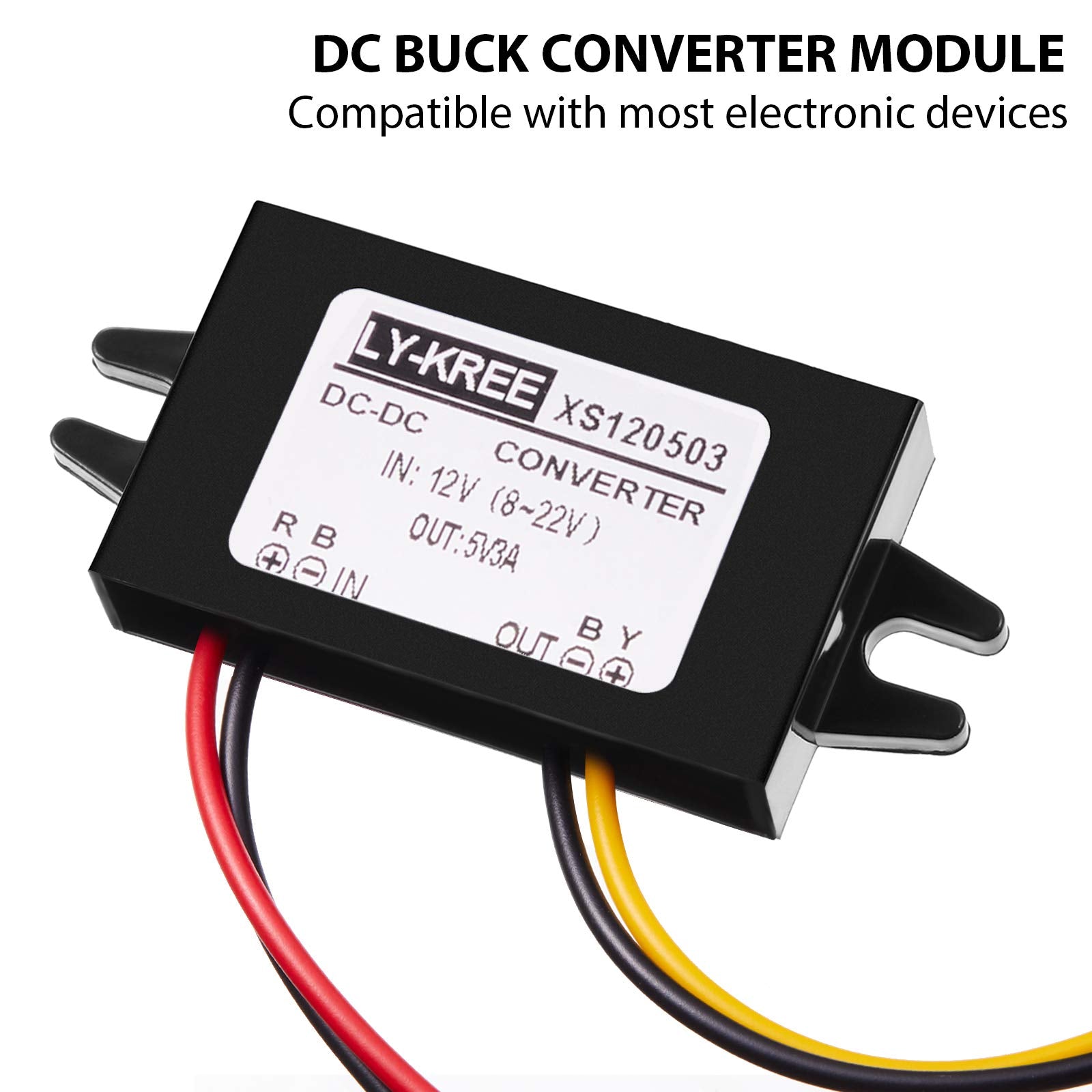 Direct Current Converter 12V To 5V 3A 15W Buck Converter Module, Reduced Voltage Regulator Car Power Converter Output Power Adap